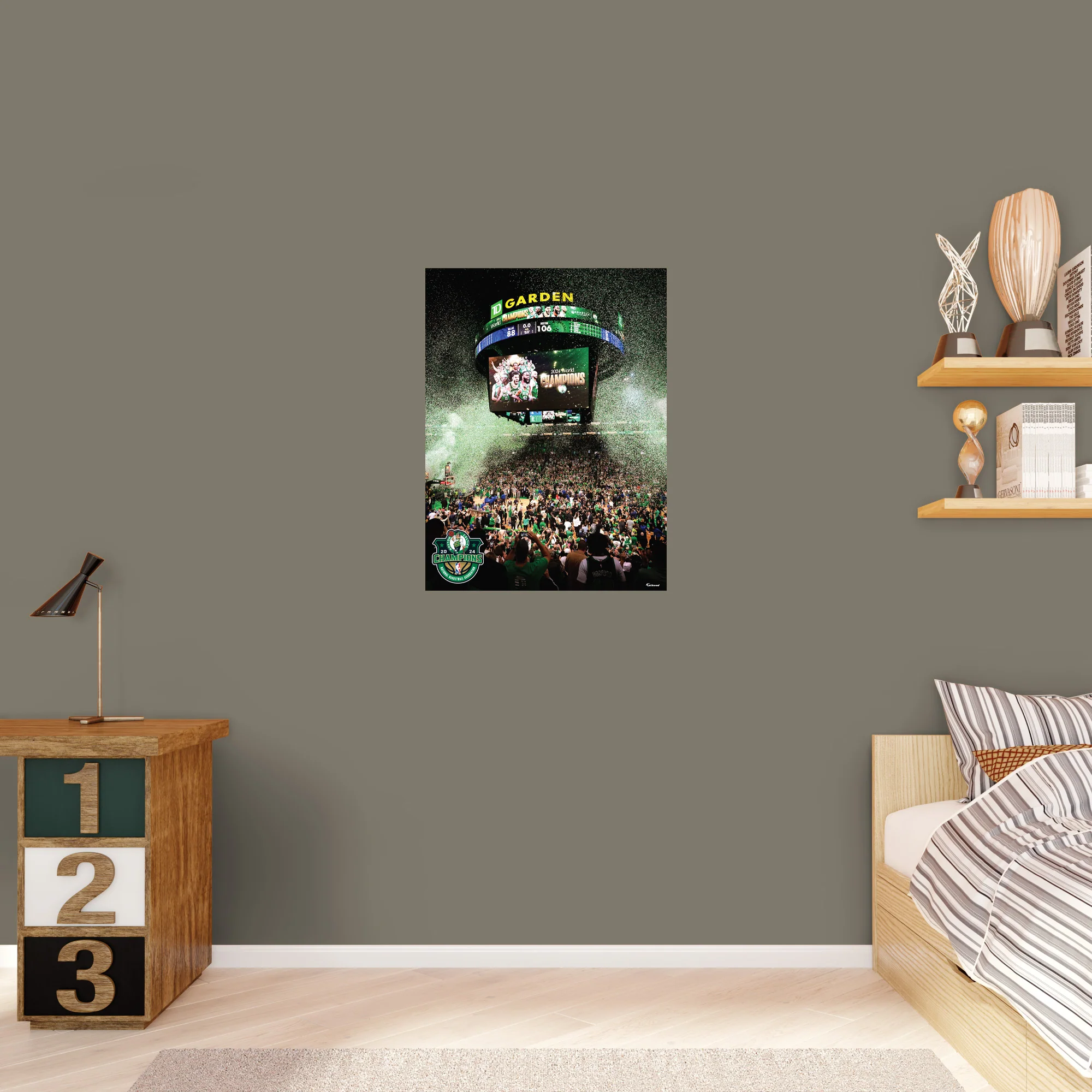 2024 Champions Scoreboard - Peel & Stick Poster - Official NBA - Boston Celtics - Reusable Vinyl Wall Decal - Image 5