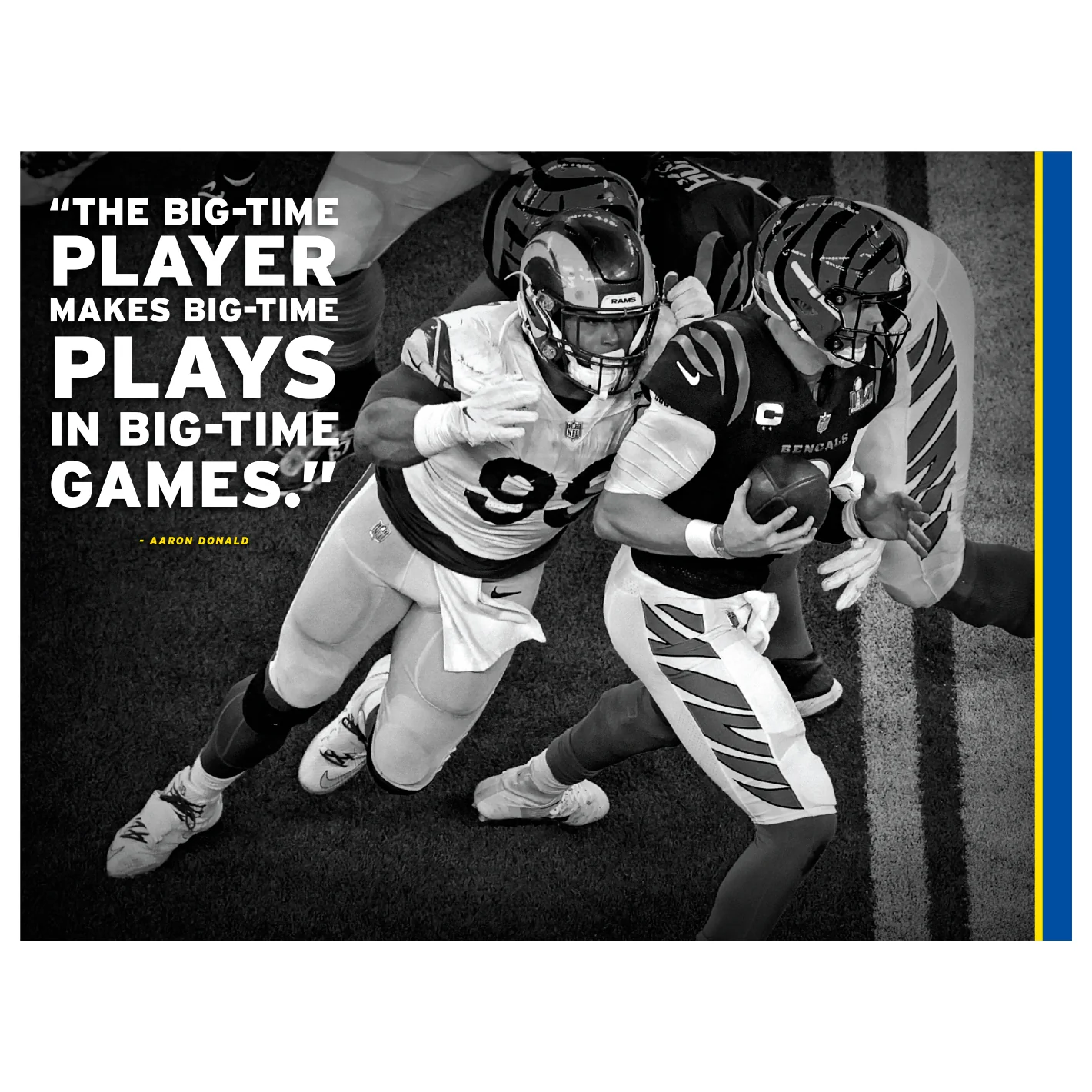 Aaron Donald - Inspirational - Peel & Stick Poster - Official NFL - Los Angeles Rams - Reusable Vinyl Wall Decal