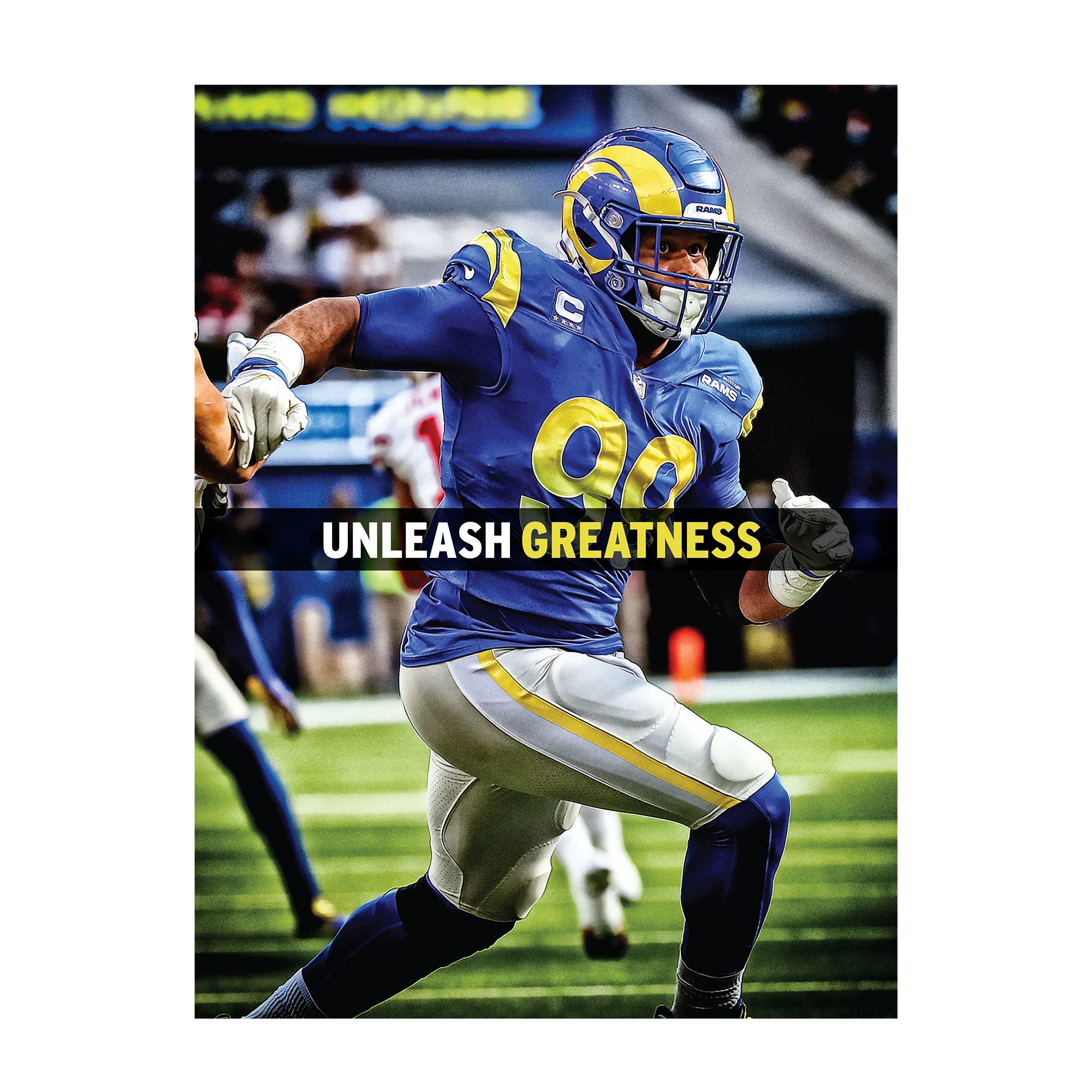 Aaron Donald - Motivational - Peel & Stick Poster - Official NFL - Los Angeles Rams - Reusable Vinyl Wall Decal - Image 5
