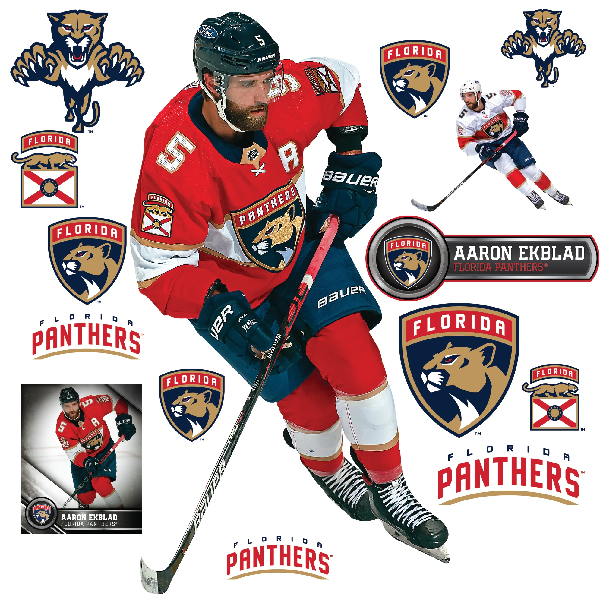 Aaron Ekblad - RealBig Collection - Official NHL - Florida Panthers - Reusable Vinyl Wall Decals - Image 2