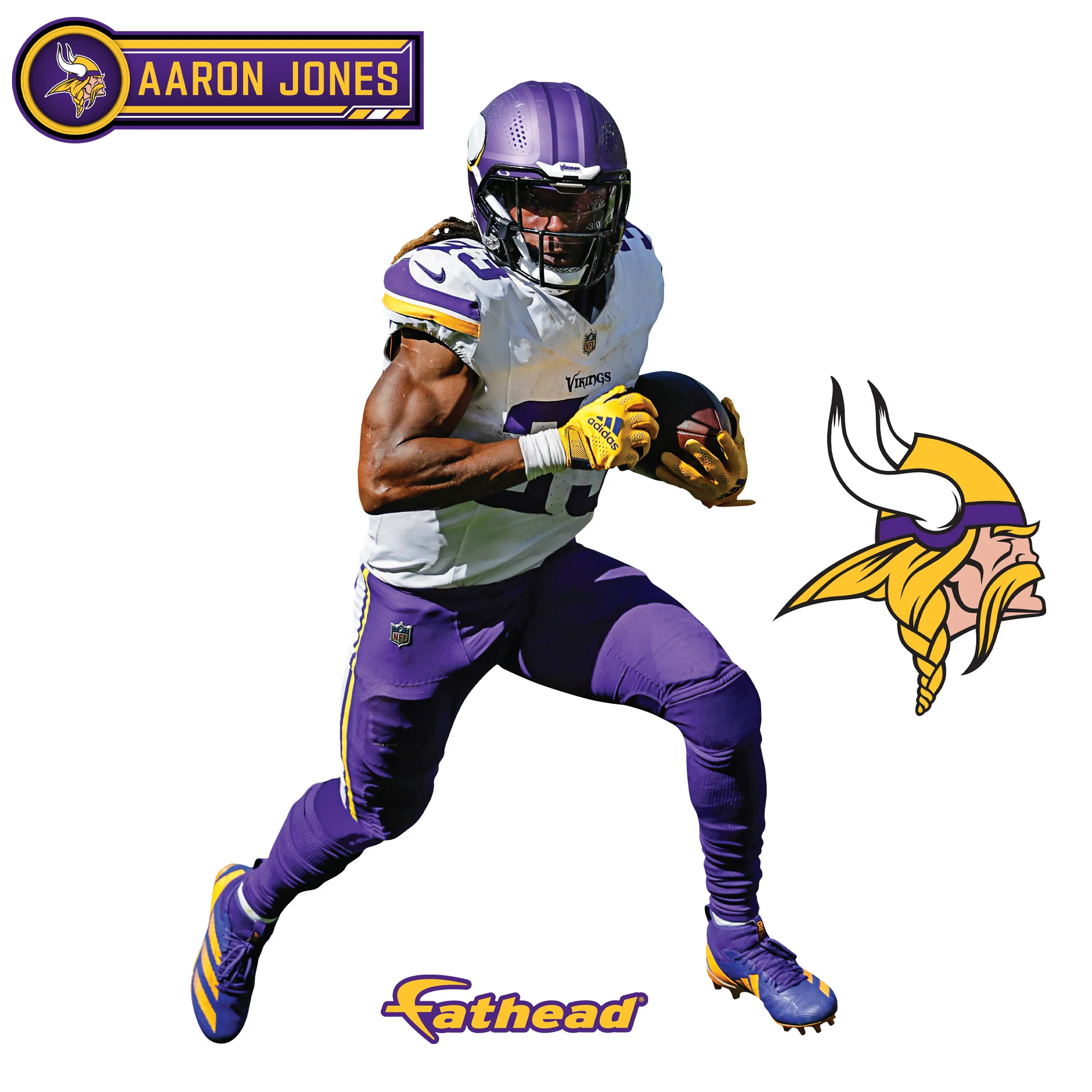 Aaron Jones - RealBig Collection - Official NFL - Minnesota Vikings - Reusable Vinyl Wall Decals - Image 6