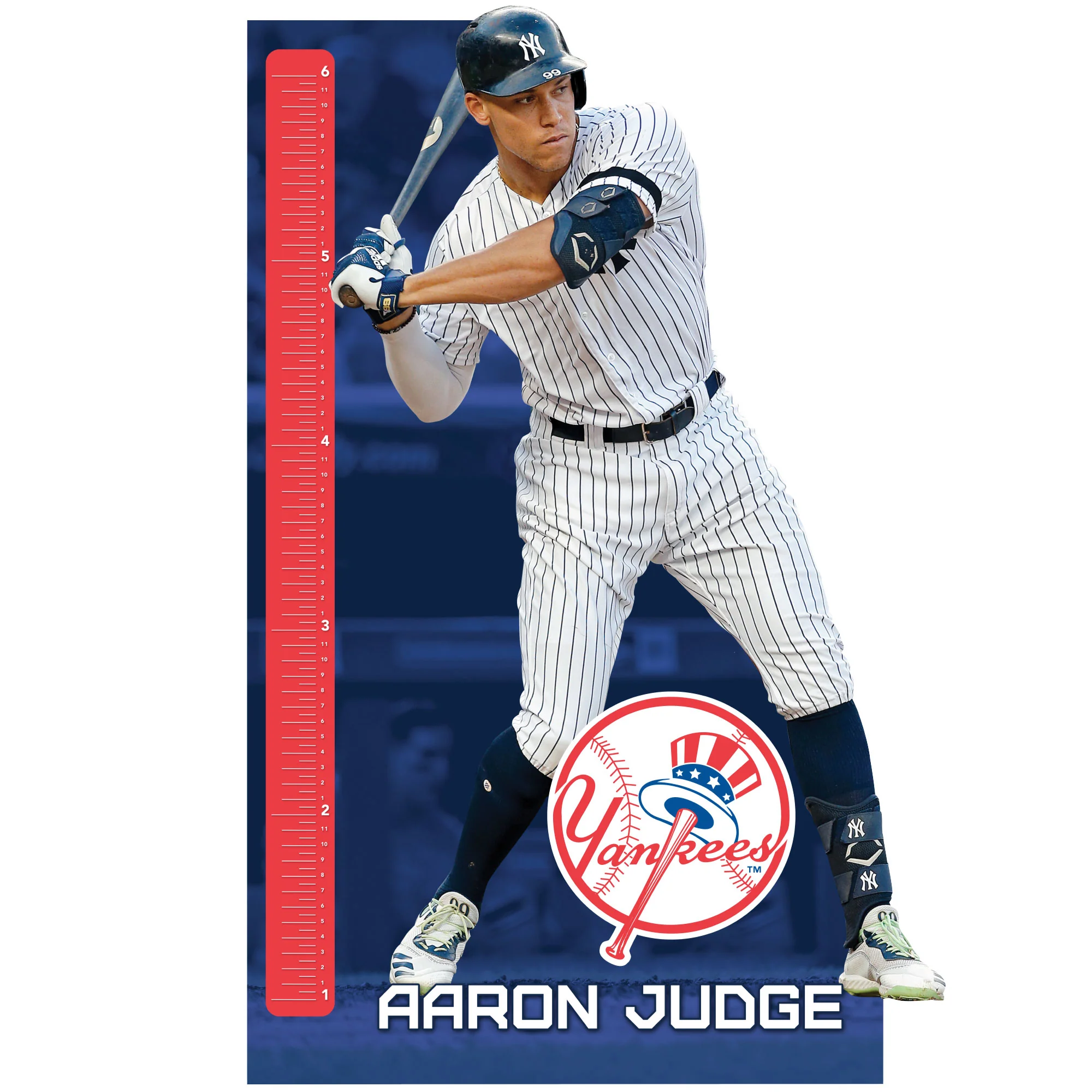 Aaron Judge - Growth Chart - Official MLB - New York Yankees - Reusable Vinyl Wall Decal