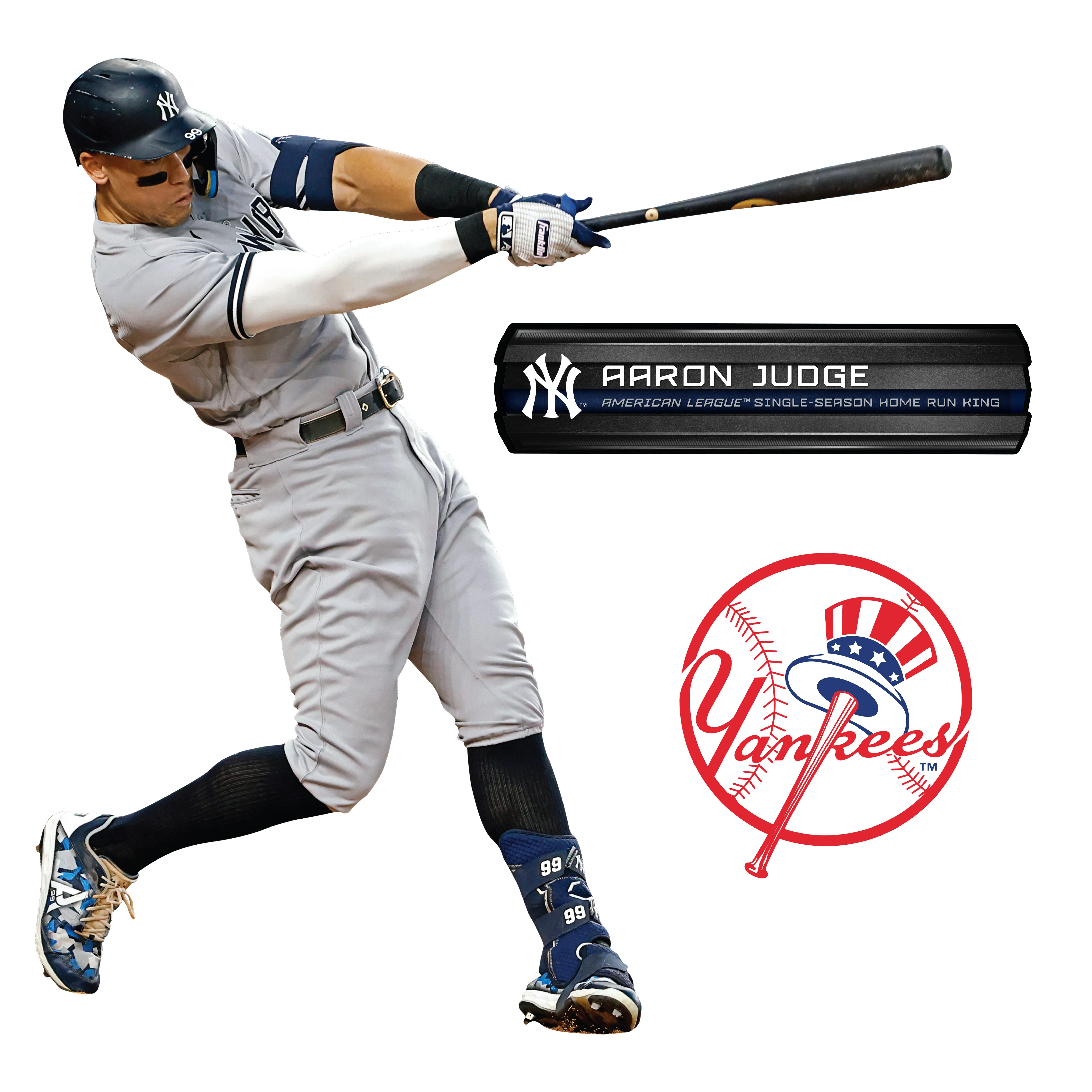 Aaron Judge - RealBig 62nd Home Run Collection - Official MLB - New York Yankees - Reusable Vinyl Wall Decals - Image 9