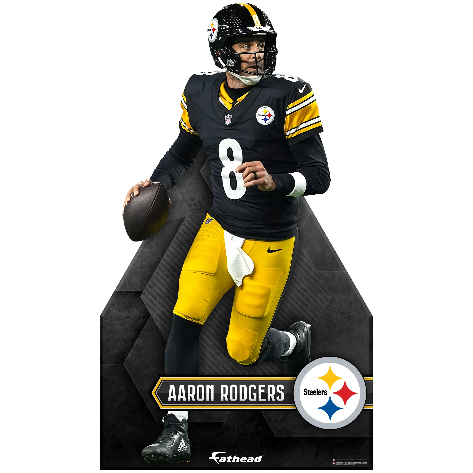 Aaron Rodgers - Life-Size Stand Out - Official NFL - Pittsburgh Steelers - Foam Core Cutout - Image 2