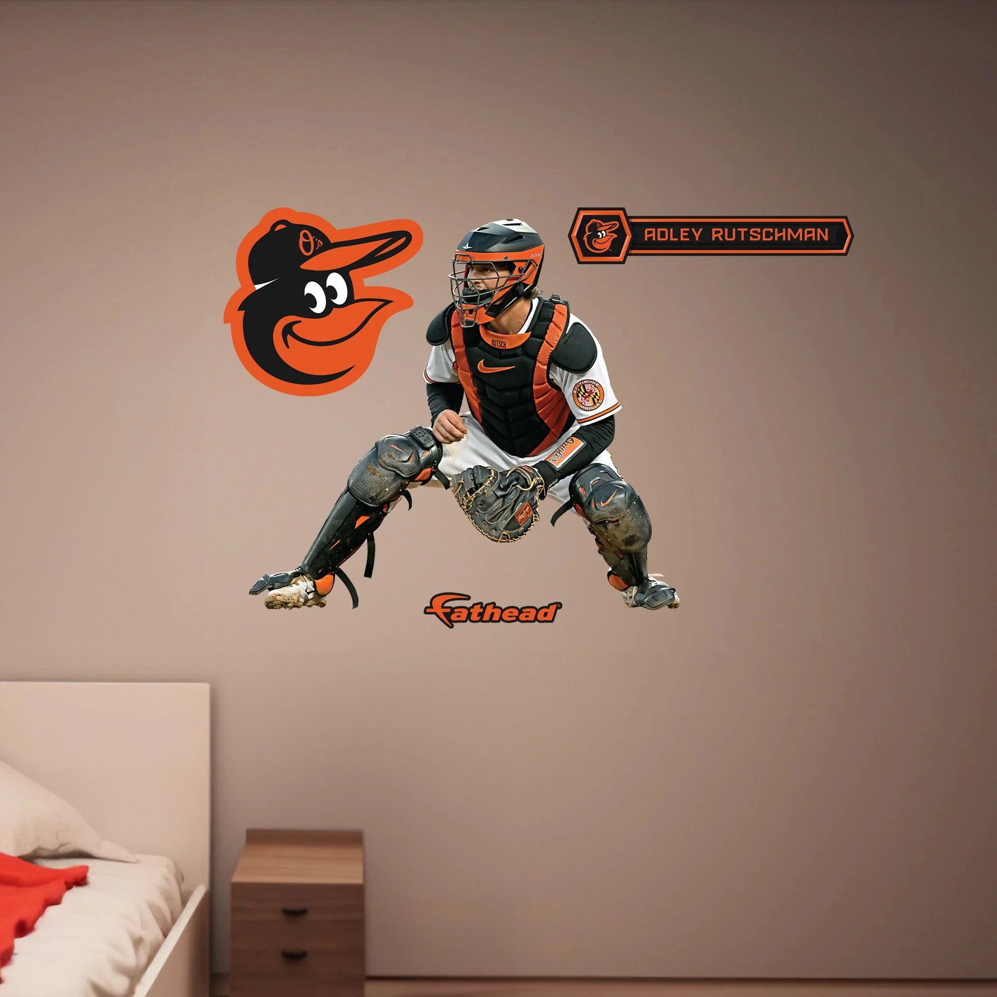 Adley Rutschman - RealBig Protect the Plate Collection - Official MLB - Baltimore Orioles - Reusable Vinyl Wall Decals - Image 6