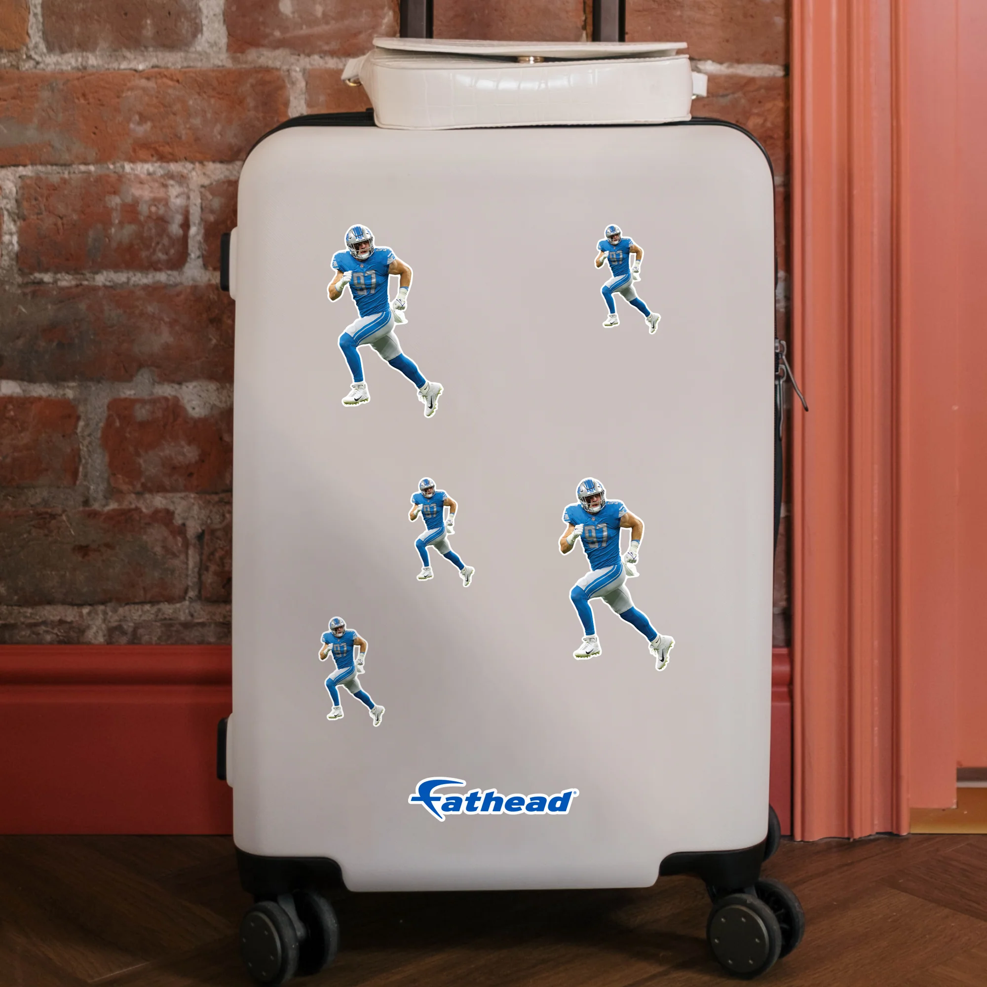 Aidan Hutchinson - 5 Minis (Mixed Sizes) - Official NFL - Detroit Lions - Reusable Vinyl Decals - Image 2