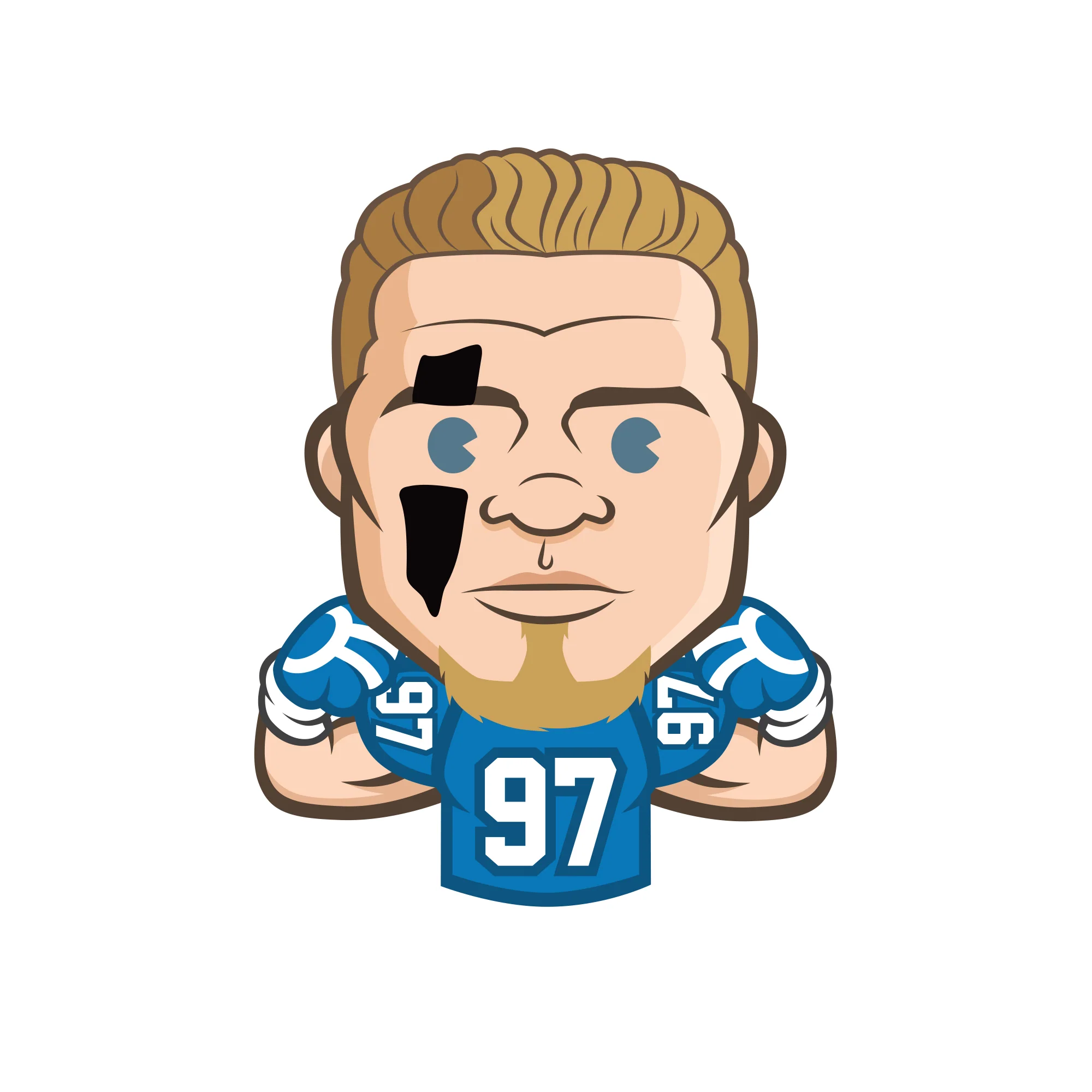Aidan Hutchinson Emoji - Big Head - Official NFLPA - Detroit Lions - Foam Core Cutout - Image 4