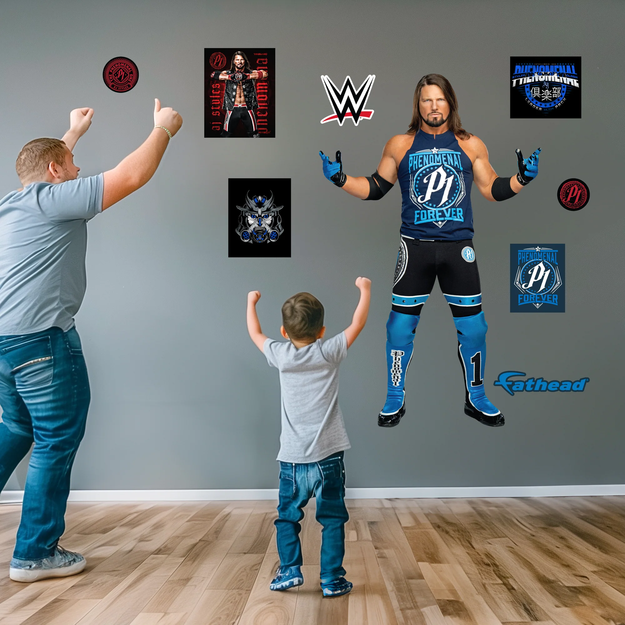 AJ Styles - RealBig Collection - Official WWE - Reusable Vinyl Wall Decals #2 - Image 3