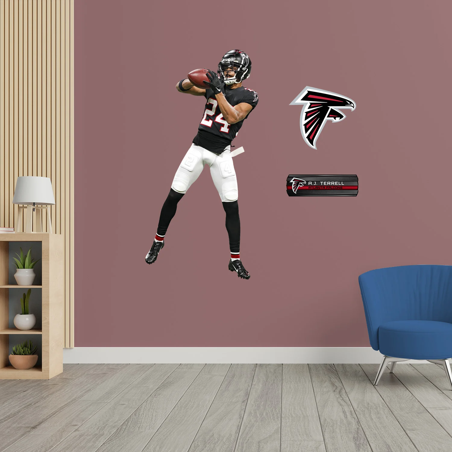 A.J. Terrell - RealBig Collection - Official NFL - Atlanta Falcons - Reusable Vinyl Wall Decals - Image 3