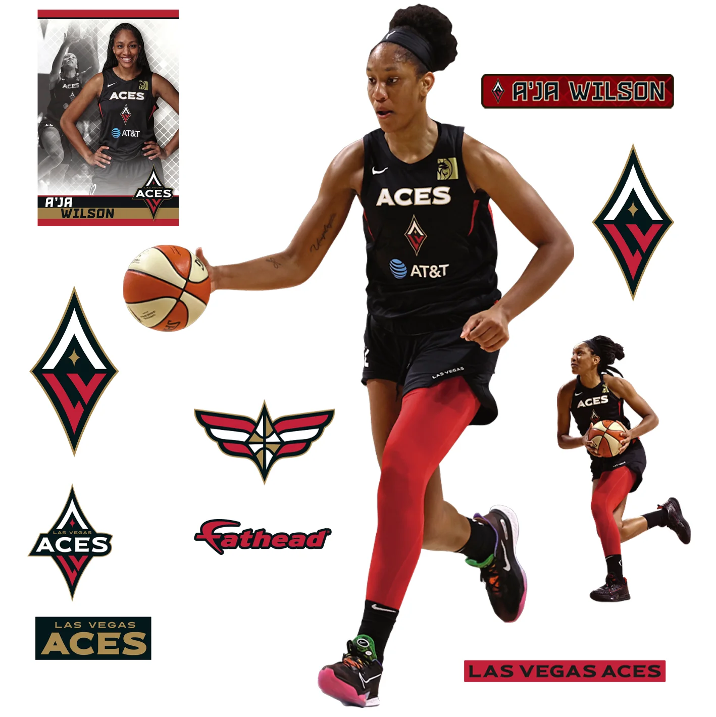 A'Ja Wilson - RealBig Collection - Official WNBA - Reusable Vinyl Wall Decals - Image 2
