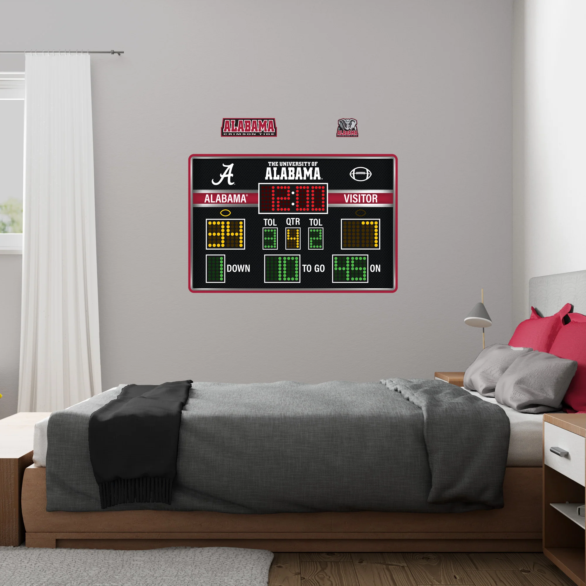 Alabama Crimson Tide - Football Scoreboard Collection - Official NCAA - Reusable Vinyl Wall Decals - Image 4