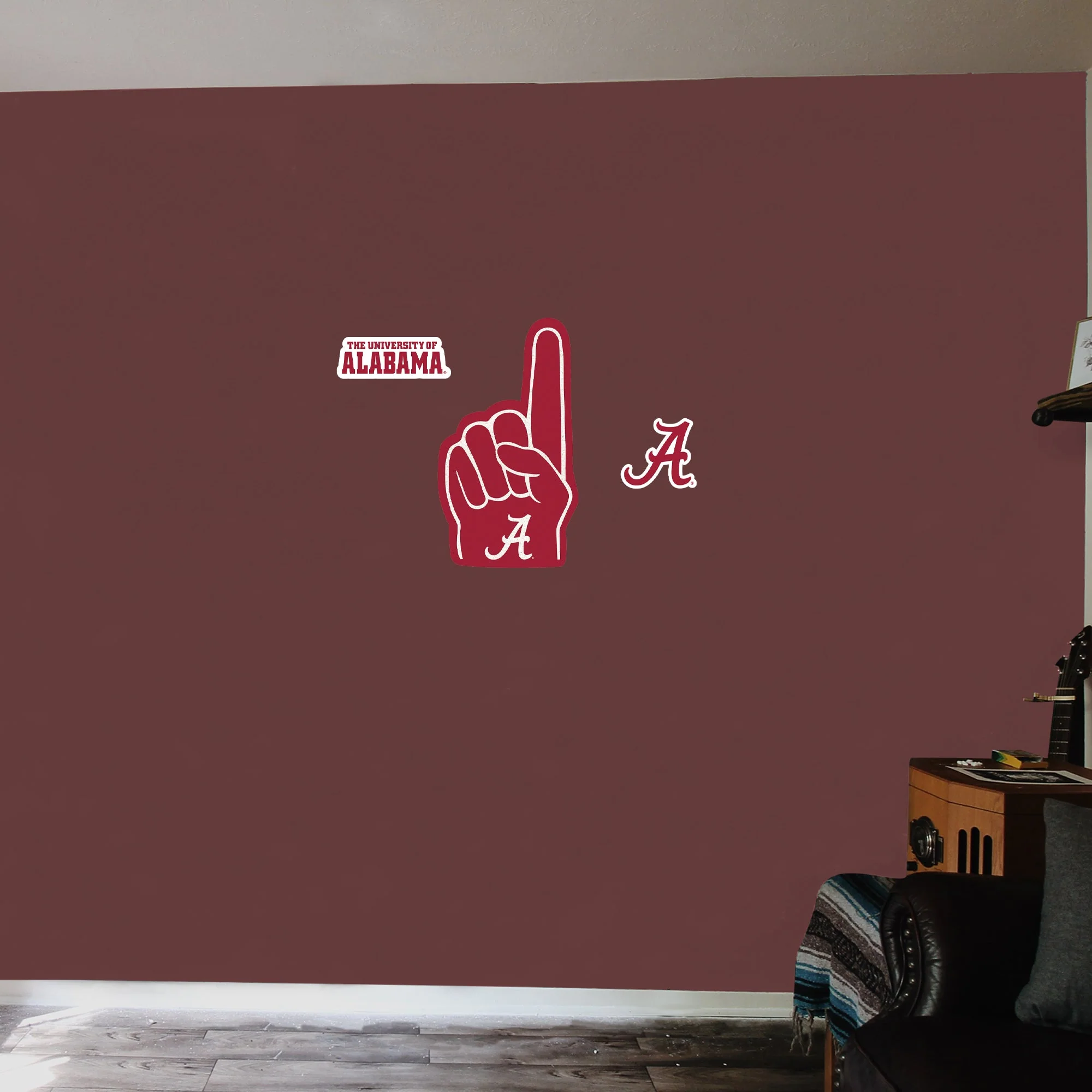 Alabama Crimson Tide - RealBig Foam Finger Collection - Official NCAA - Alabama Crimson Tide - Reusable Vinyl Wall Decals - Image 10