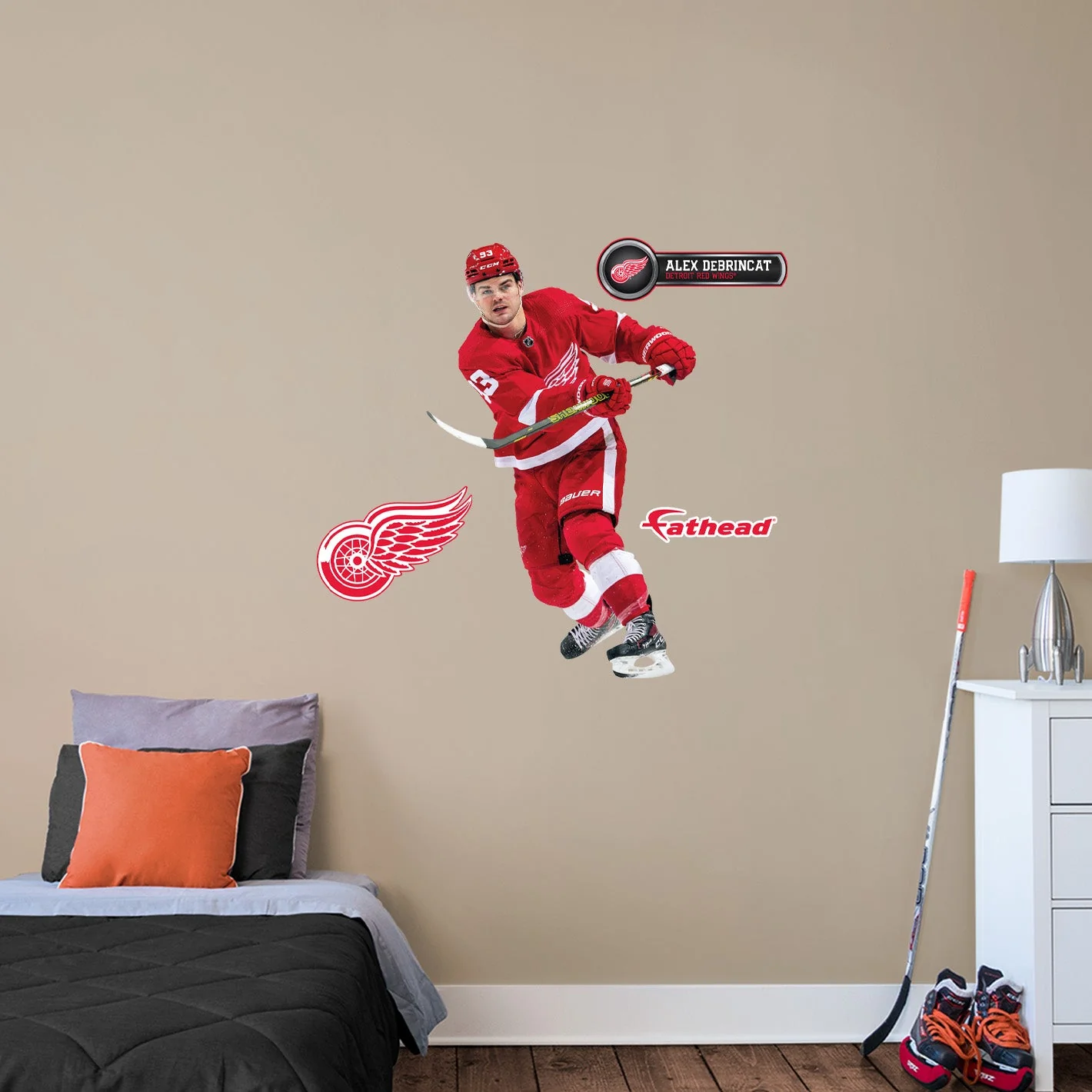 Alex DeBrincat - RealBig Slapshot Collection - Official NHL - Detroit Red Wings - Reusable Vinyl Wall Decals - Image 6