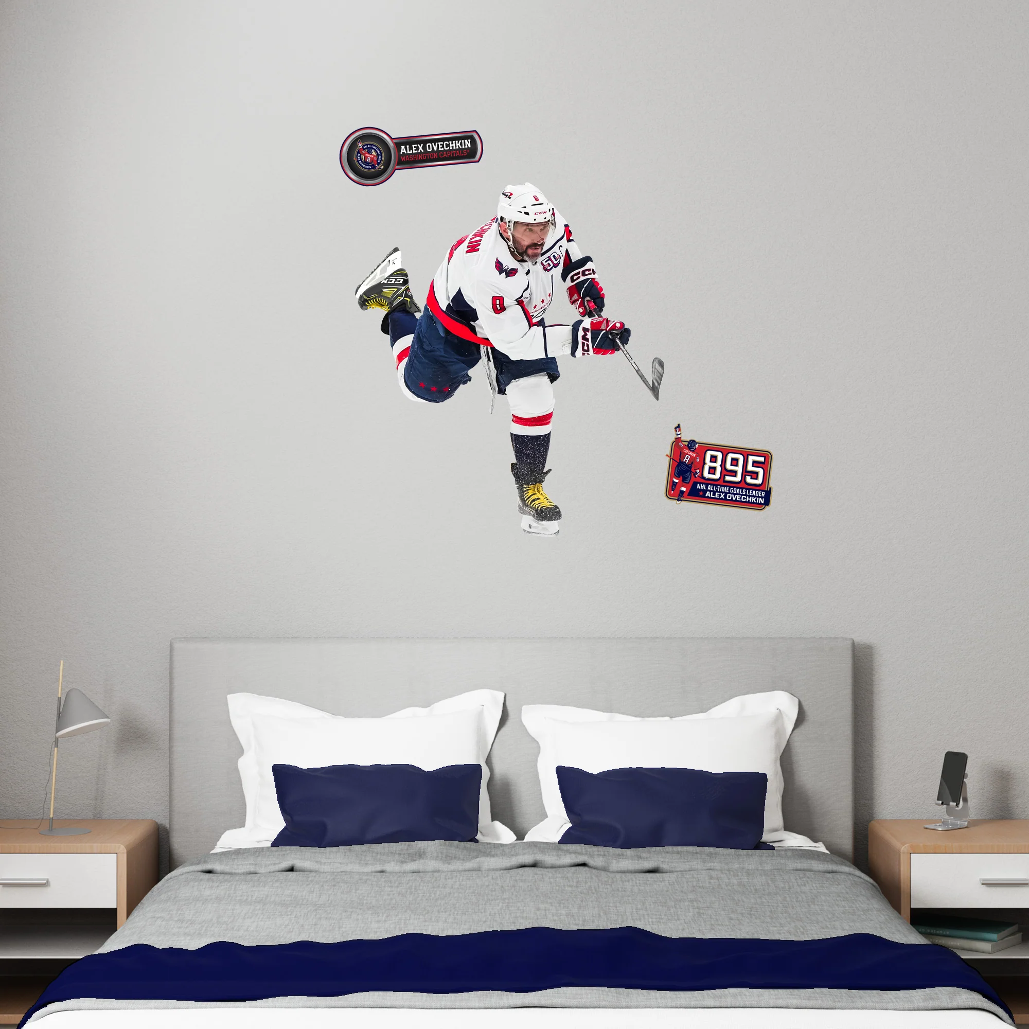 Alex Ovechkin - RealBig All-Time Goals Leader Collection - Official NHL - Washington Capitals - Reusable Vinyl Wall Decals - Image 4