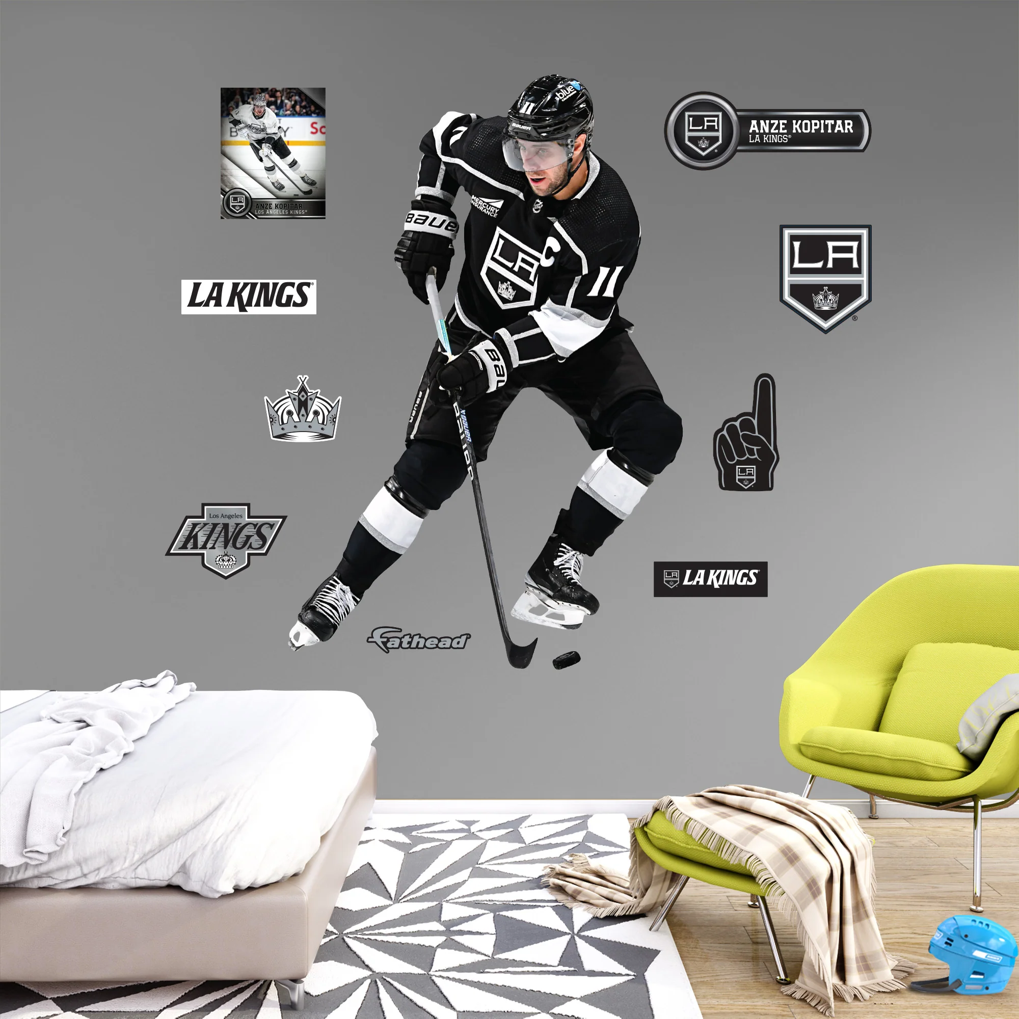 Anze Kopitar - RealBig Collection - Official NHL - Los Angeles Kings - Reusable Vinyl Wall Decals #2