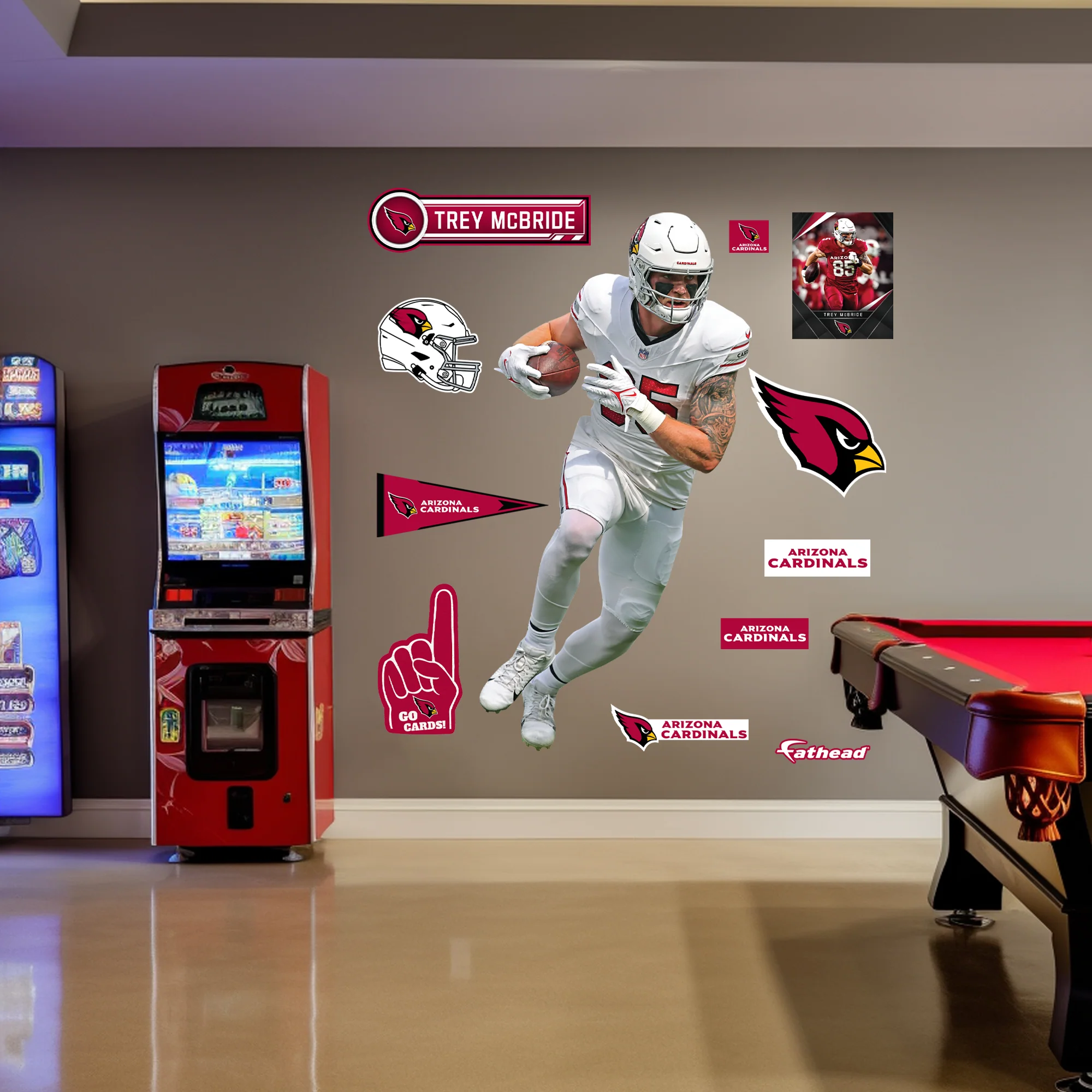 Trey McBride - RealBig Collection - Official NFL - Arizona Cardinals - Reusable Vinyl Wall Decals - Image 3