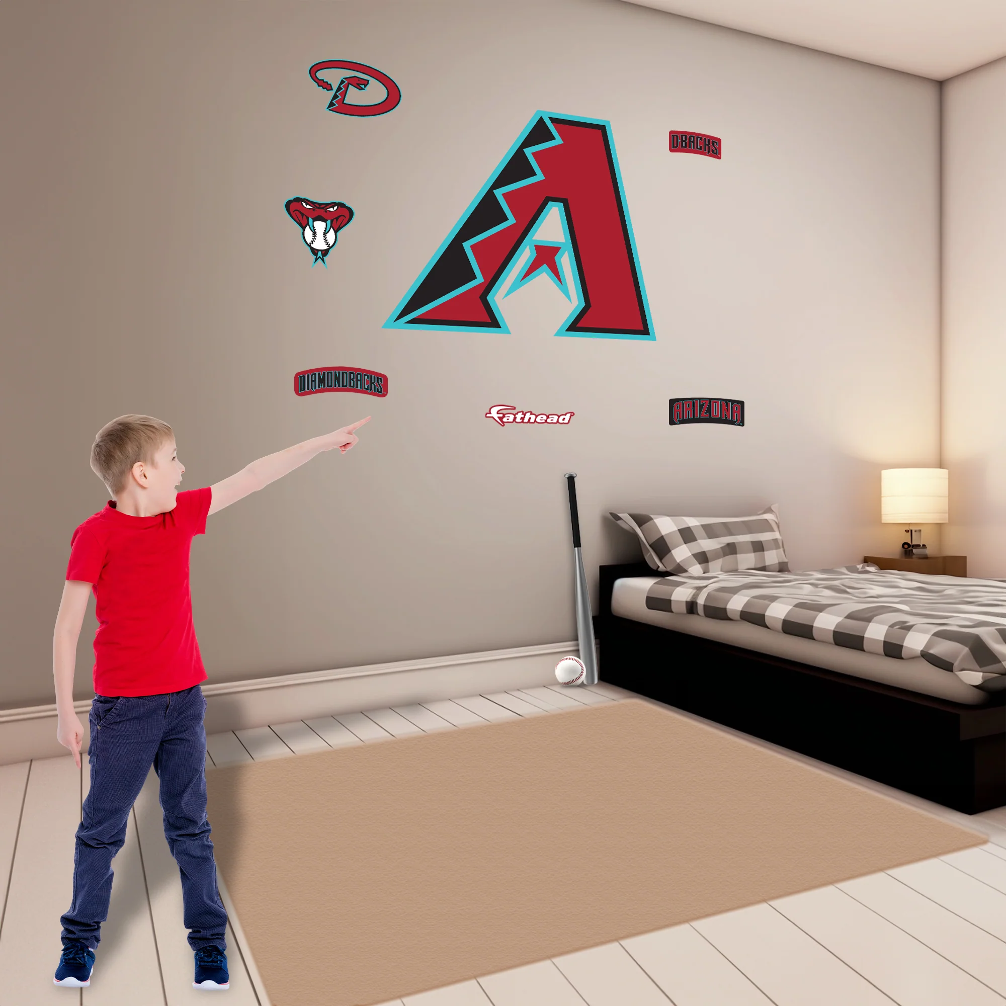 Arizona Diamondbacks - RealBig Logo Collection - Official MLB - Reusable Vinyl Wall Decals - Image 3