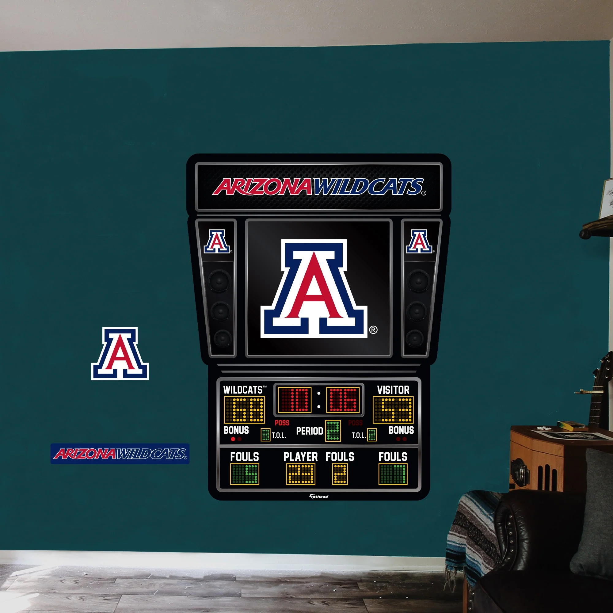 Arizona Wildcats - RealBig Basketball Scoreboard Collection - Official NCAA - Reusable Vinyl Wall Decals - Image 6