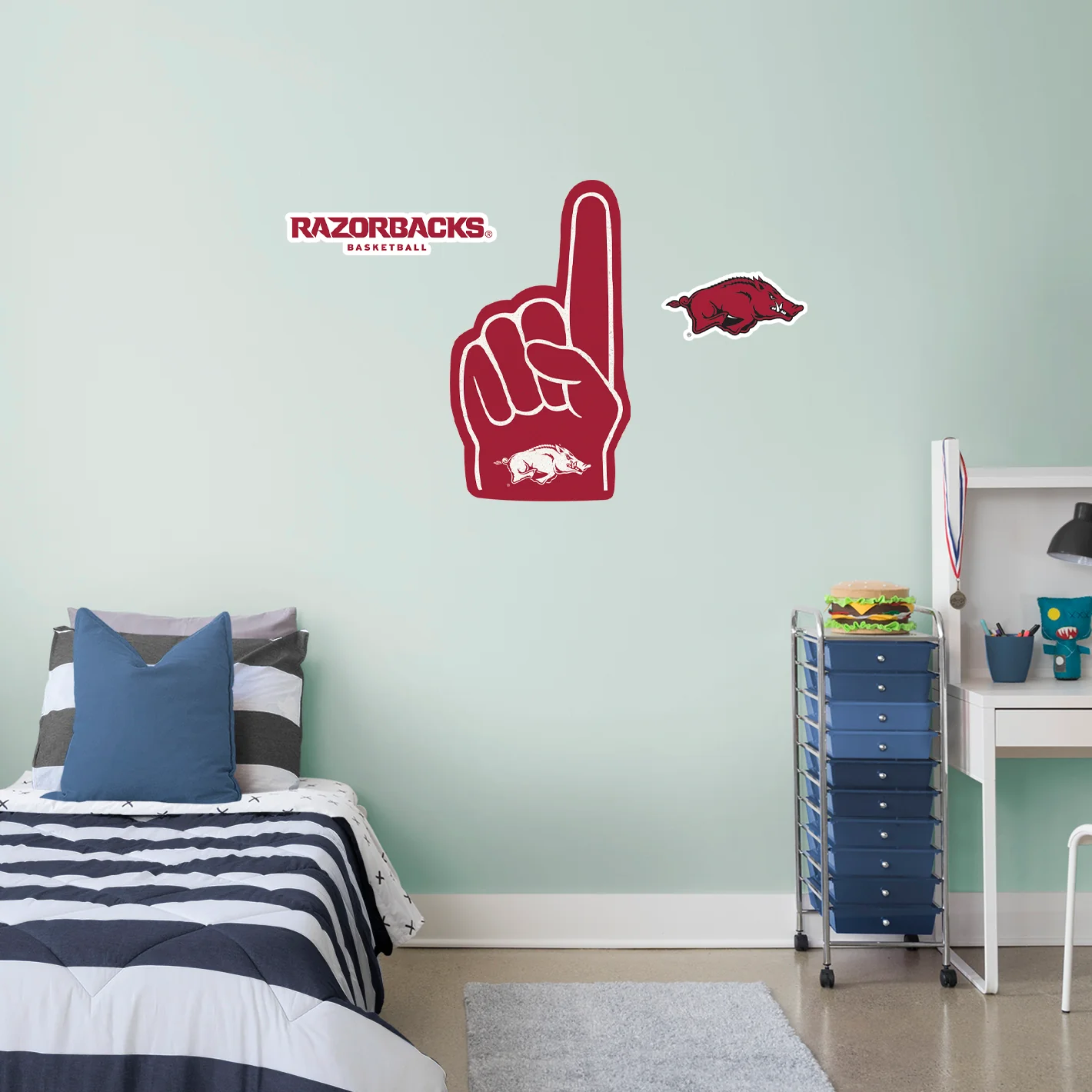 Arkansas Razorbacks - RealBig Foam Finger Collection - Official NCAA - Arkansas Razorbacks - Reusable Vinyl Wall Decals - Image 7