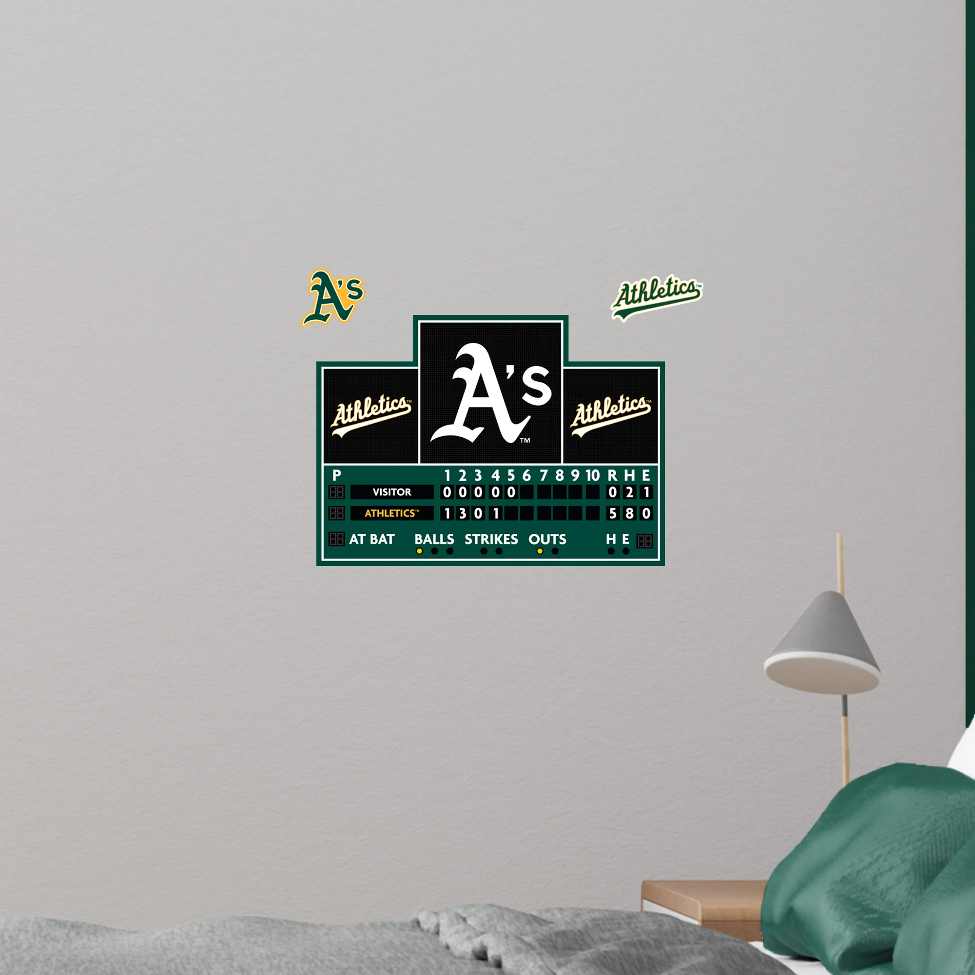 Athletics - Scoreboard Graphic - Official MLB - Reusable Vinyl Wall Decals - Image 6