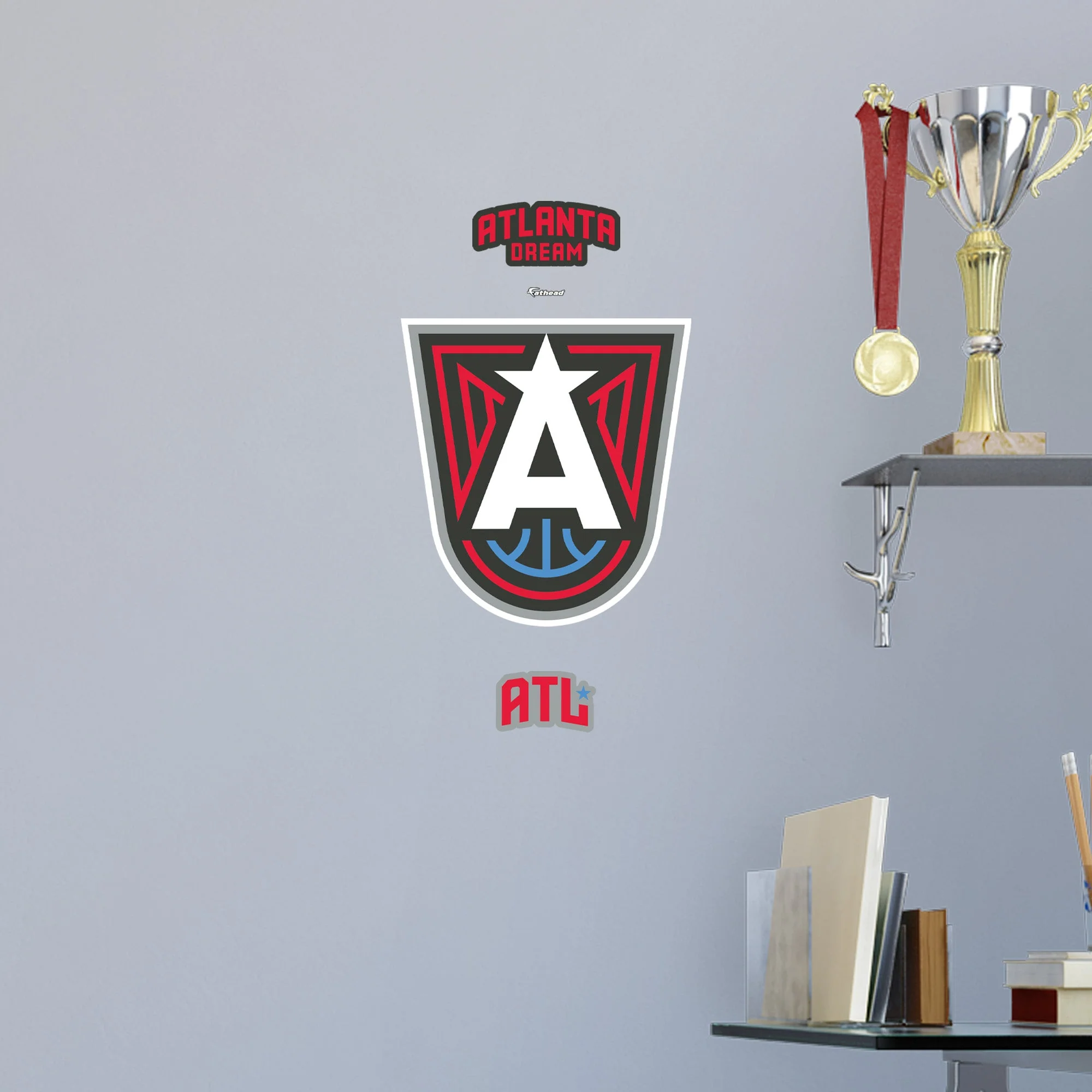 Atlanta Dream - RealBig Logo Collection - Official WNBA - Reusable Vinyl Wall Decals - Image 5