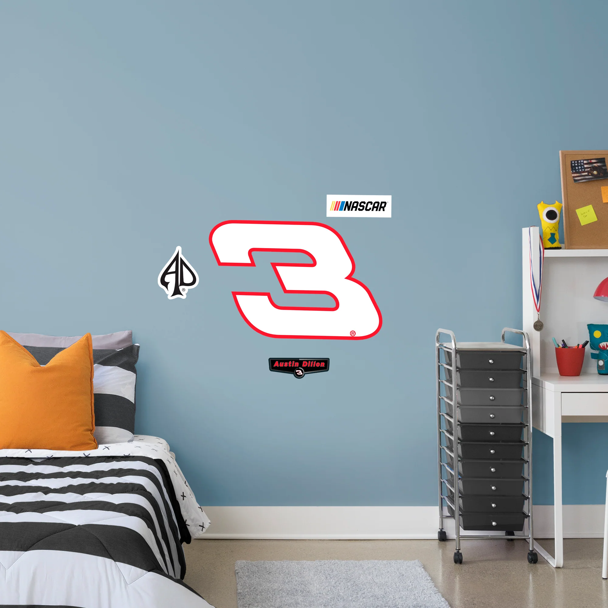 Austin Dillon #3 Logo - RealBig Logo Collection - Official NASCAR - Reusable Vinyl Wall Decals - Image 2