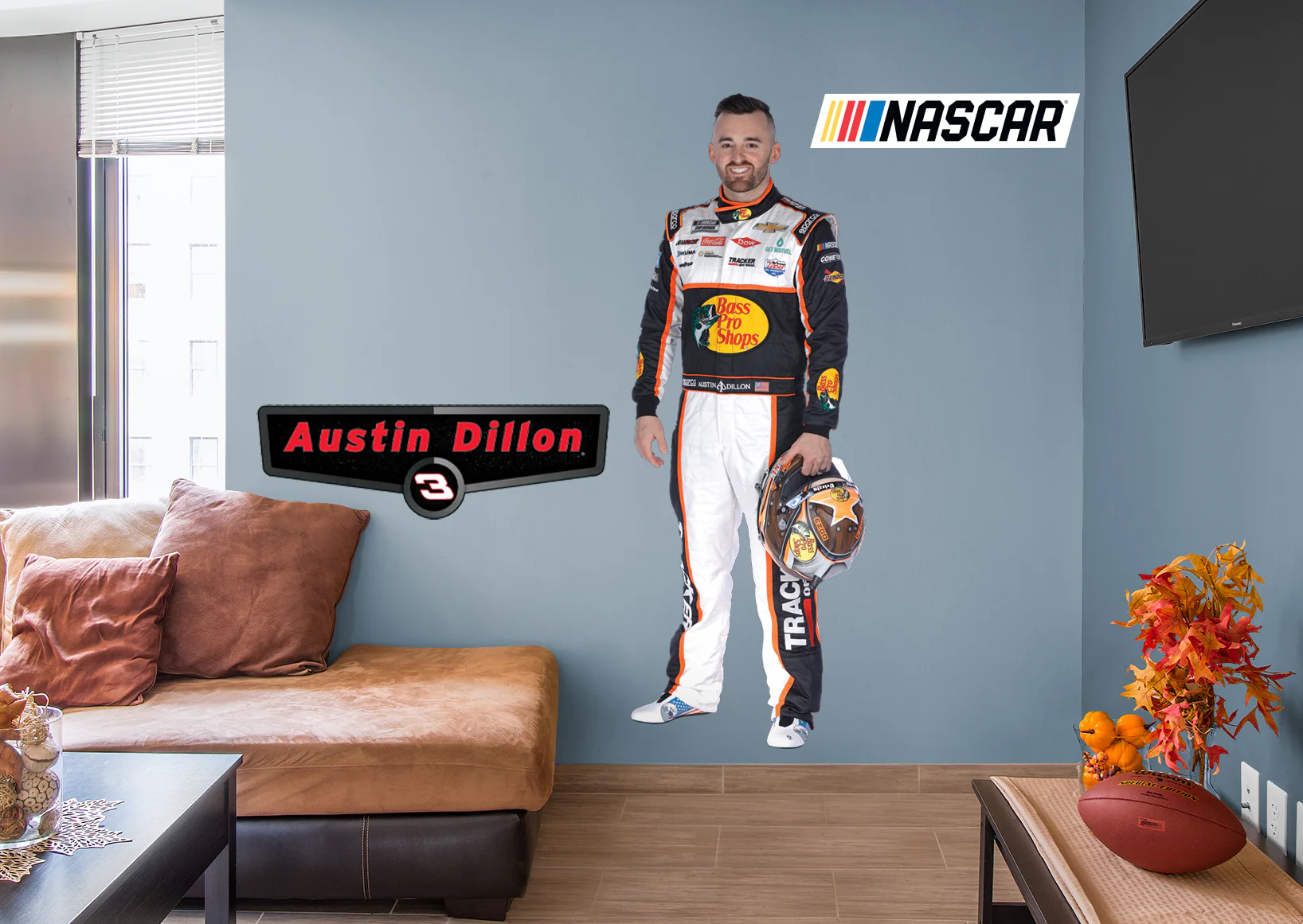 Austin Dillon - RealBig Driver Collection - Official NASCAR - Reusable Vinyl Wall Decals - Image 2