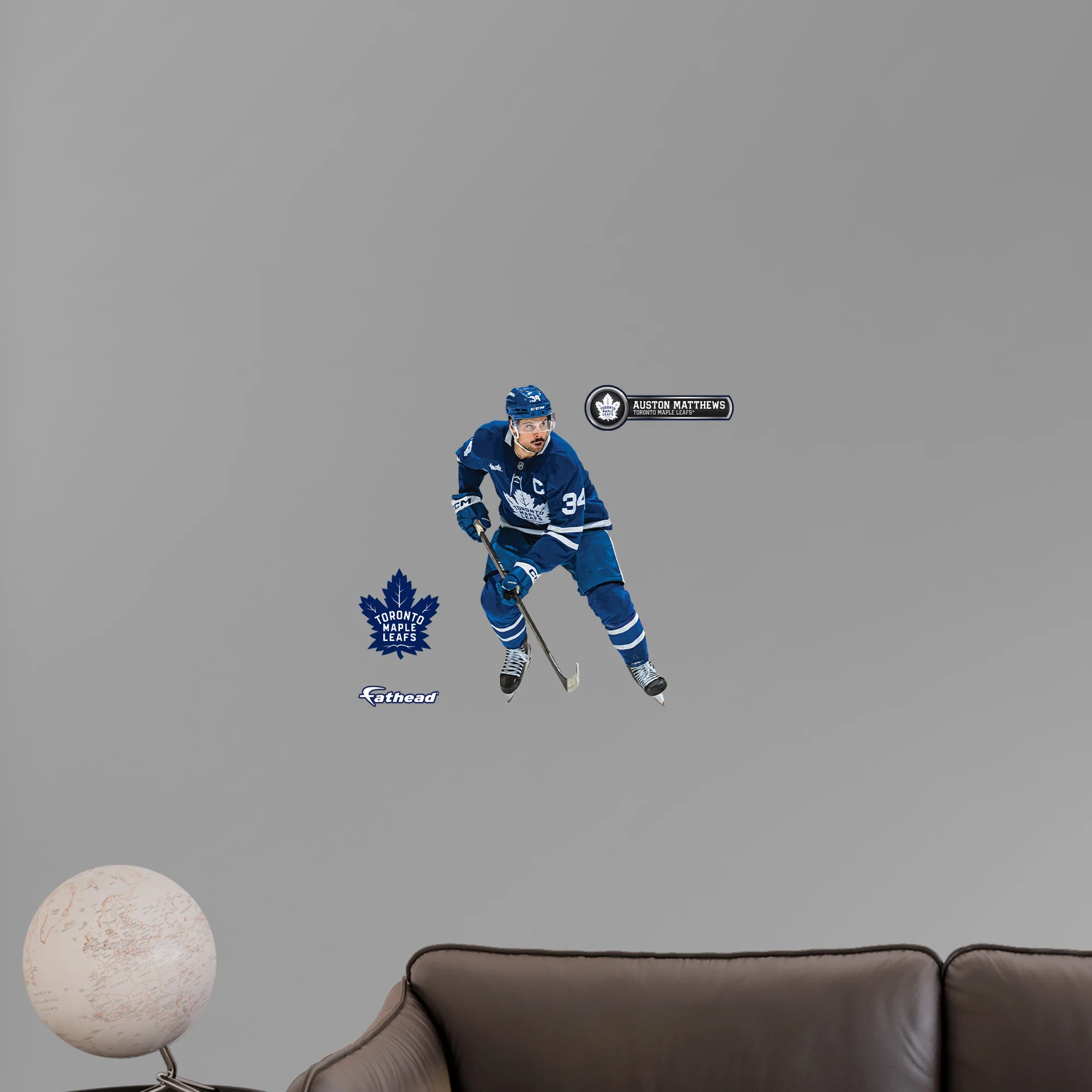 Auston Matthews - RealBig Collection - Official NHL - Toronto Maple Leafs - Reusable Vinyl Wall Decals #6 - Image 7
