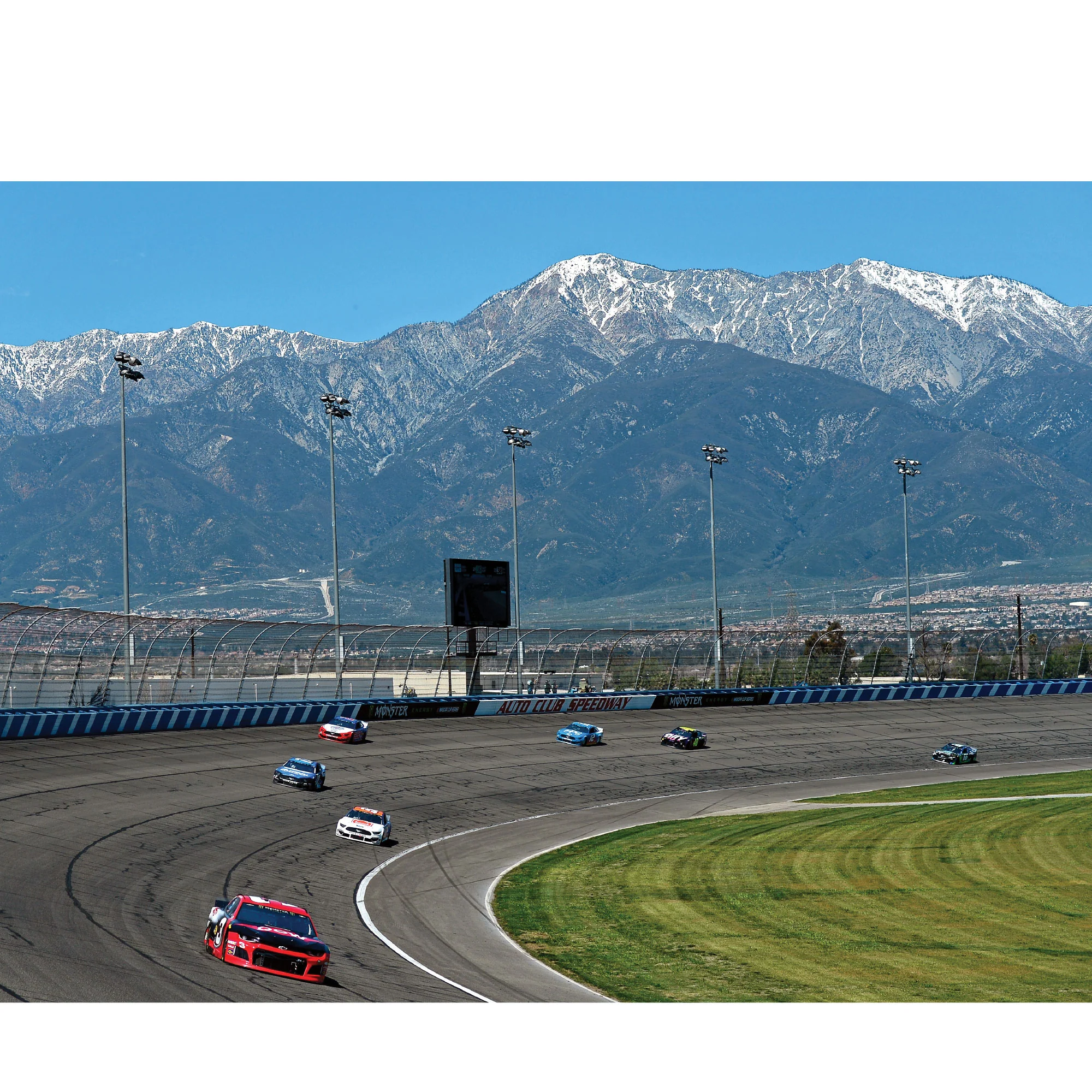 Auto Club Speedway - Mountains Mural - Peel & Stick Poster - Official NASCAR - Reusable Vinyl Wall Decal - Image 2