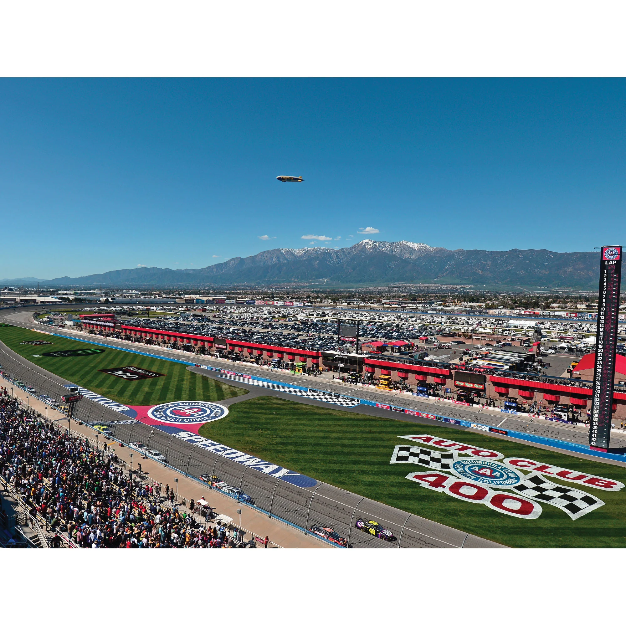 Auto Club Speedway - Wide Shot Mural - Peel & Stick Poster - Official NASCAR - Reusable Vinyl Wall Decal - Image 2