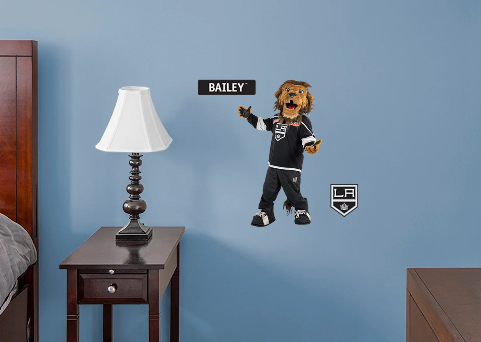 Bailey Mascot - RealBig Collection - Official NHL - Los Angeles Kings - Reusable Vinyl Wall Decals - Image 3