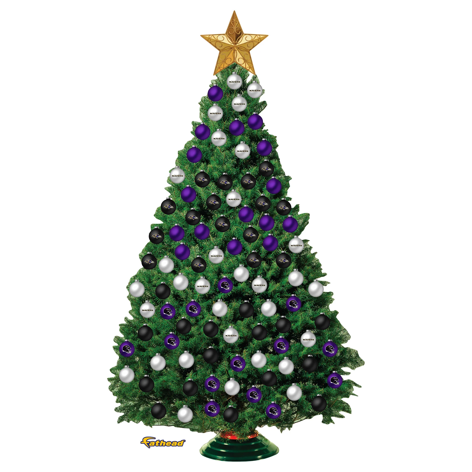 Baltimore Ravens - Decorate Your Own Christmas Tree - Official NFL - Reusable Vinyl Wall Decals - Image 2