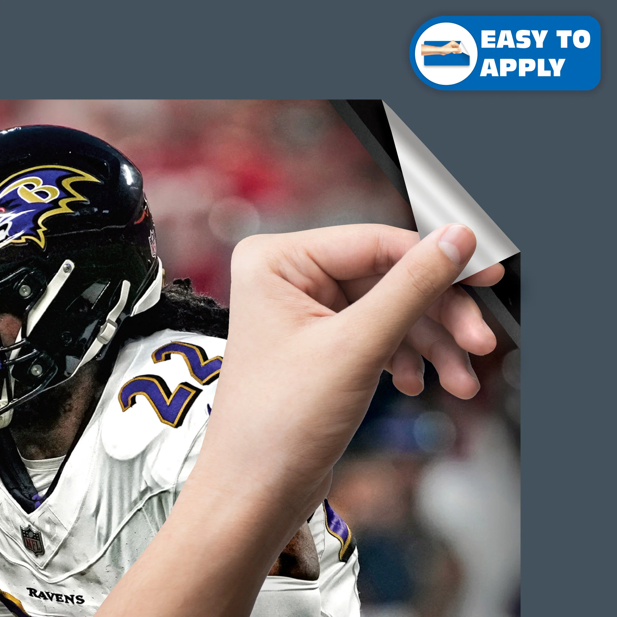 Derrick Henry - RealBig Collection - Official NFL - Baltimore Ravens - Reusable Vinyl Wall Decals #1 - Image 4