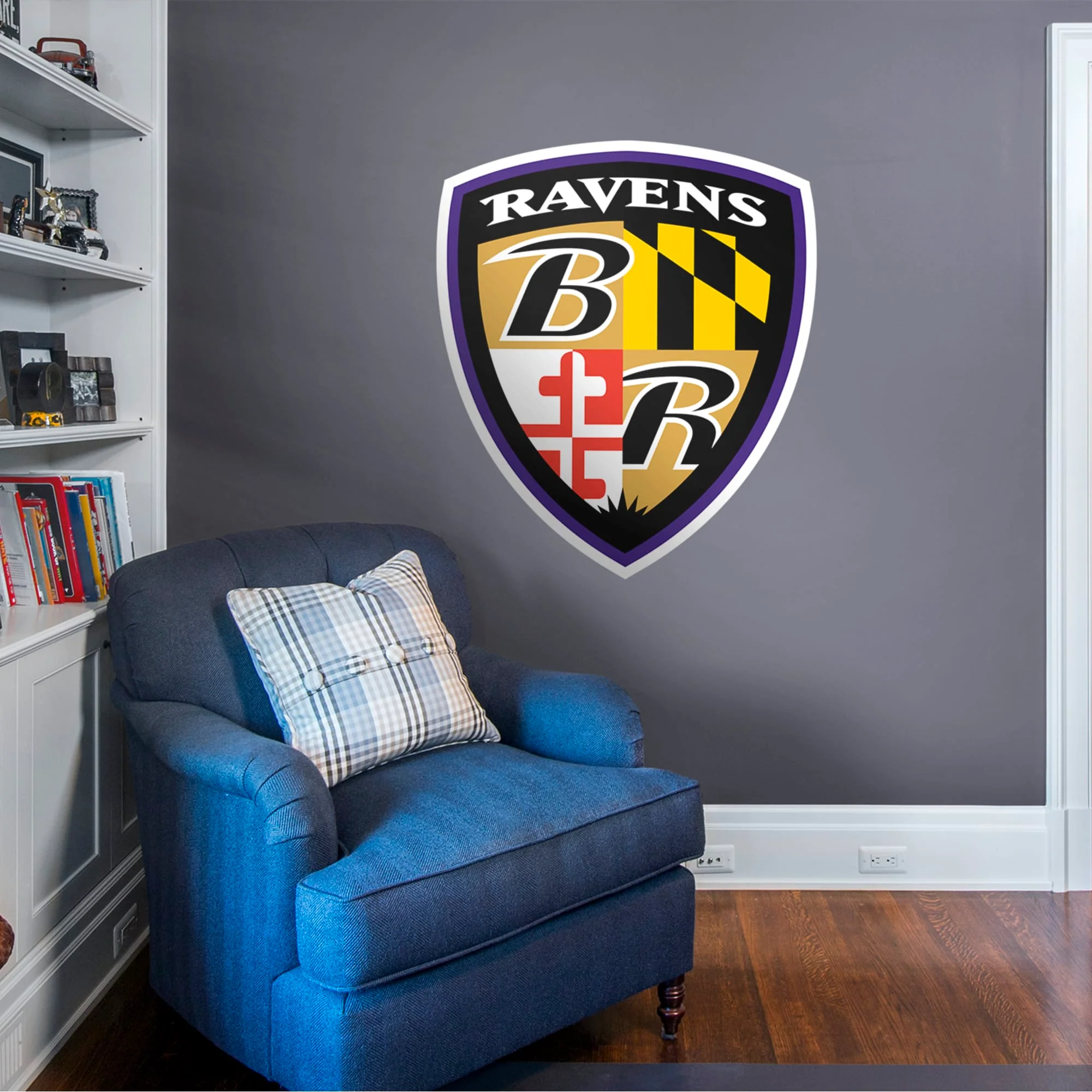 Baltimore Ravens - RealBig Shield Logo Collection - Official NFL - Reusable Vinyl Wall Decals