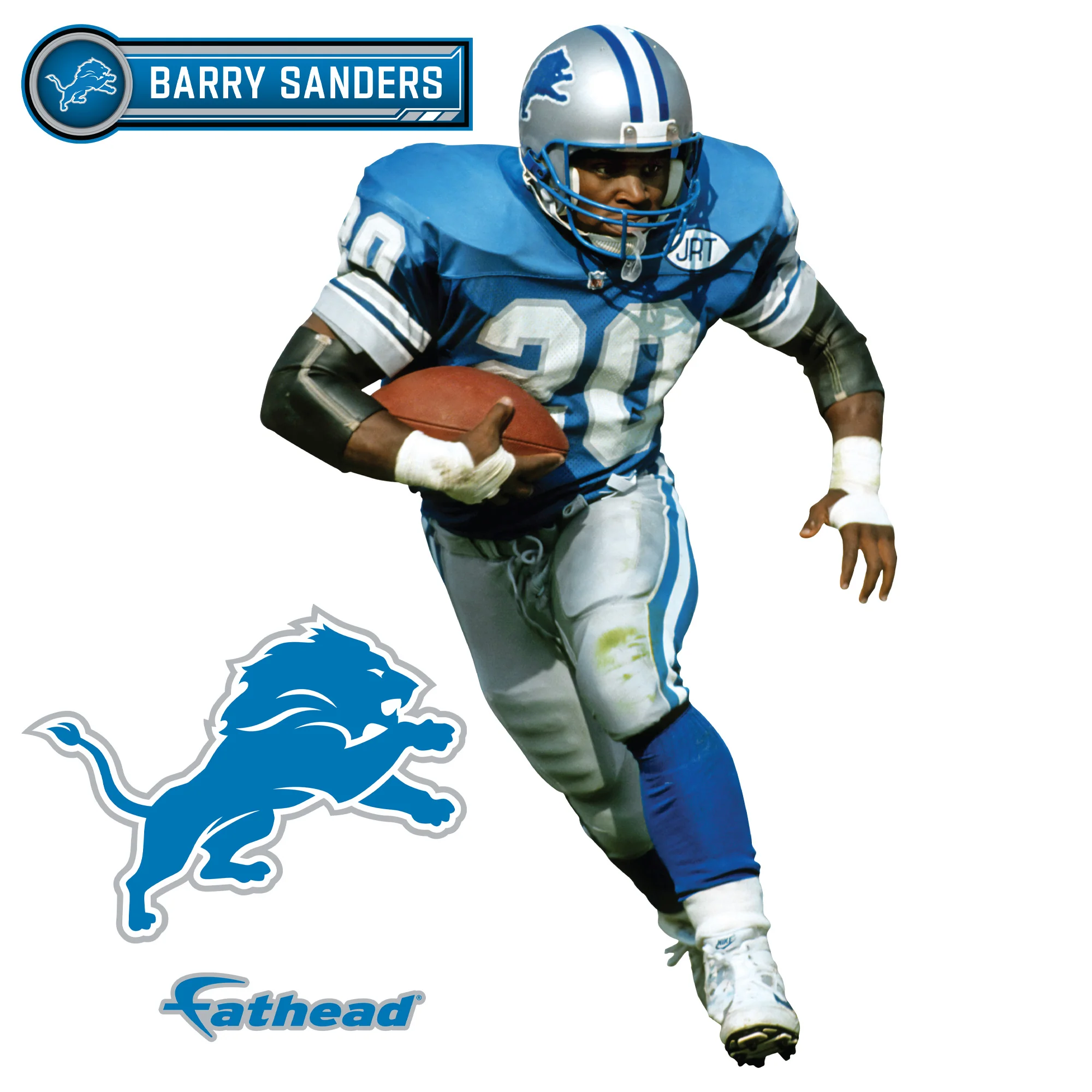 Barry Sanders - RealBig Legend Collection - Official NFL - Detroit Lions - Reusable Vinyl Wall Decals - Image 7