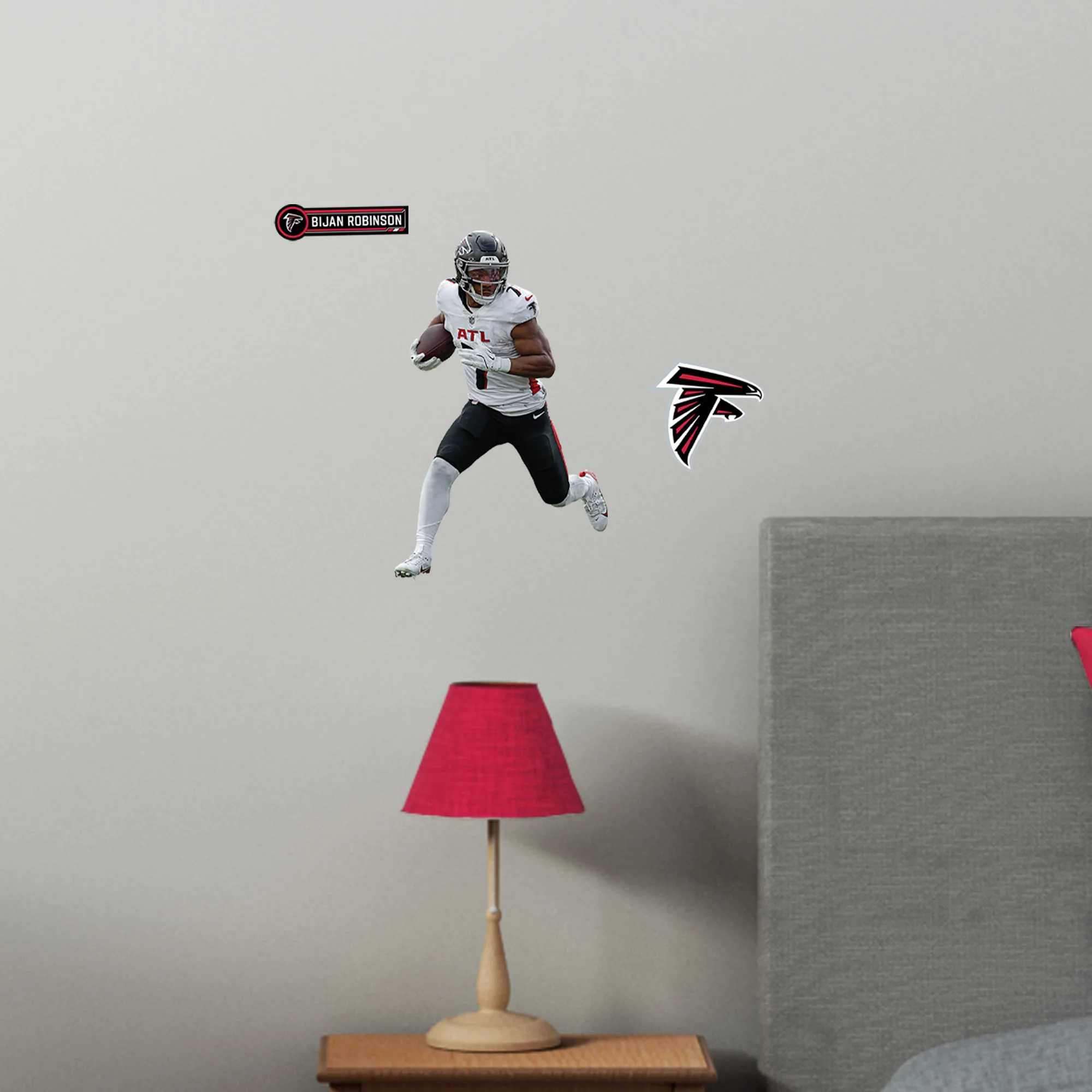Bijan Robinson - Realbig Away Collection - Official NFL - Atlanta Falcons - Reusable Vinyl Wall Decals - Image 6