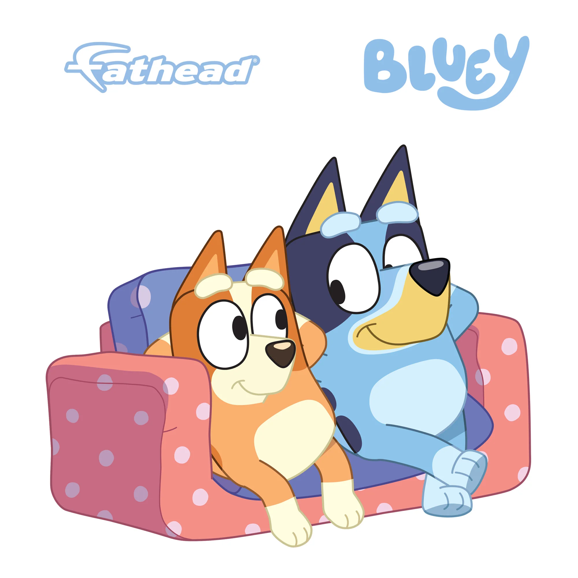 Bluey & Bingo - Bluey - RealBig Sisters Lounging Icon Collection - Official BBC - Reusable Vinyl Wall Decals - Image 3