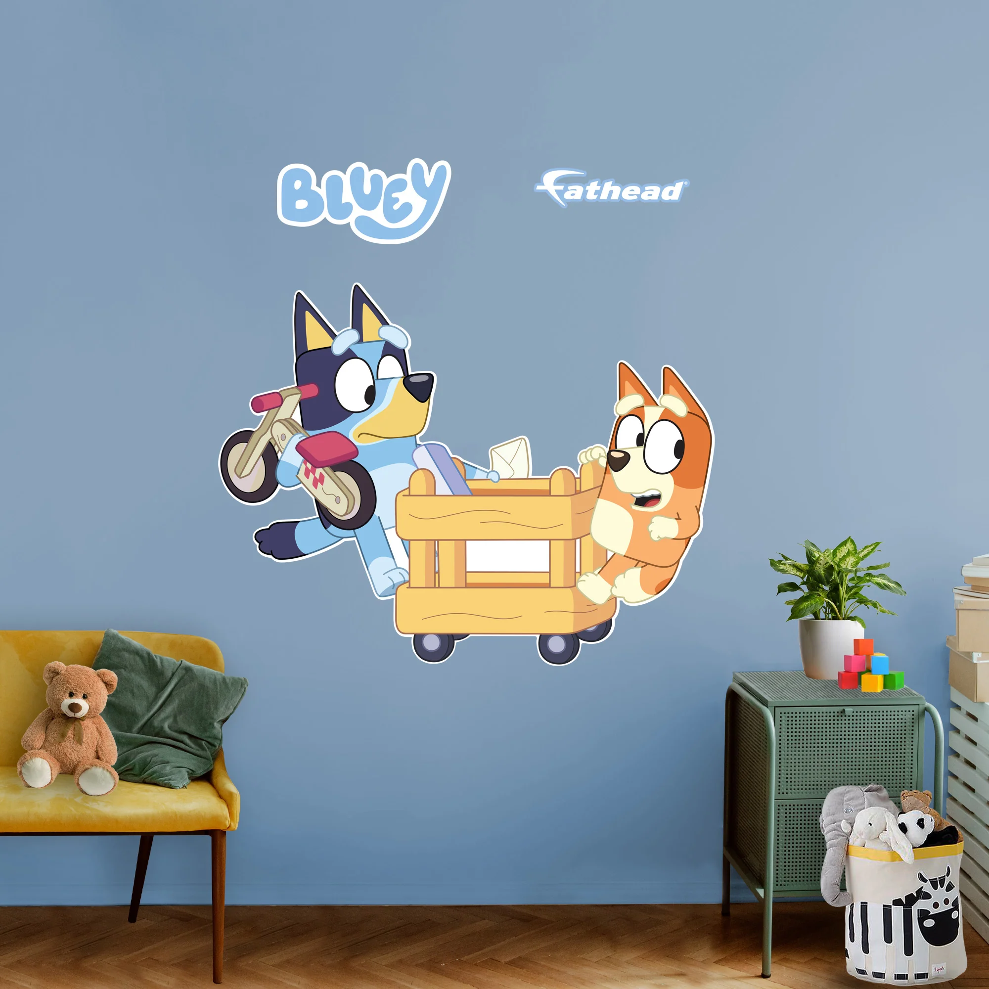 Bluey & Bingo - Bluey - RealBig Sisters Postman Icon Collection - Official BBC - Reusable Vinyl Wall Decals - Image 2