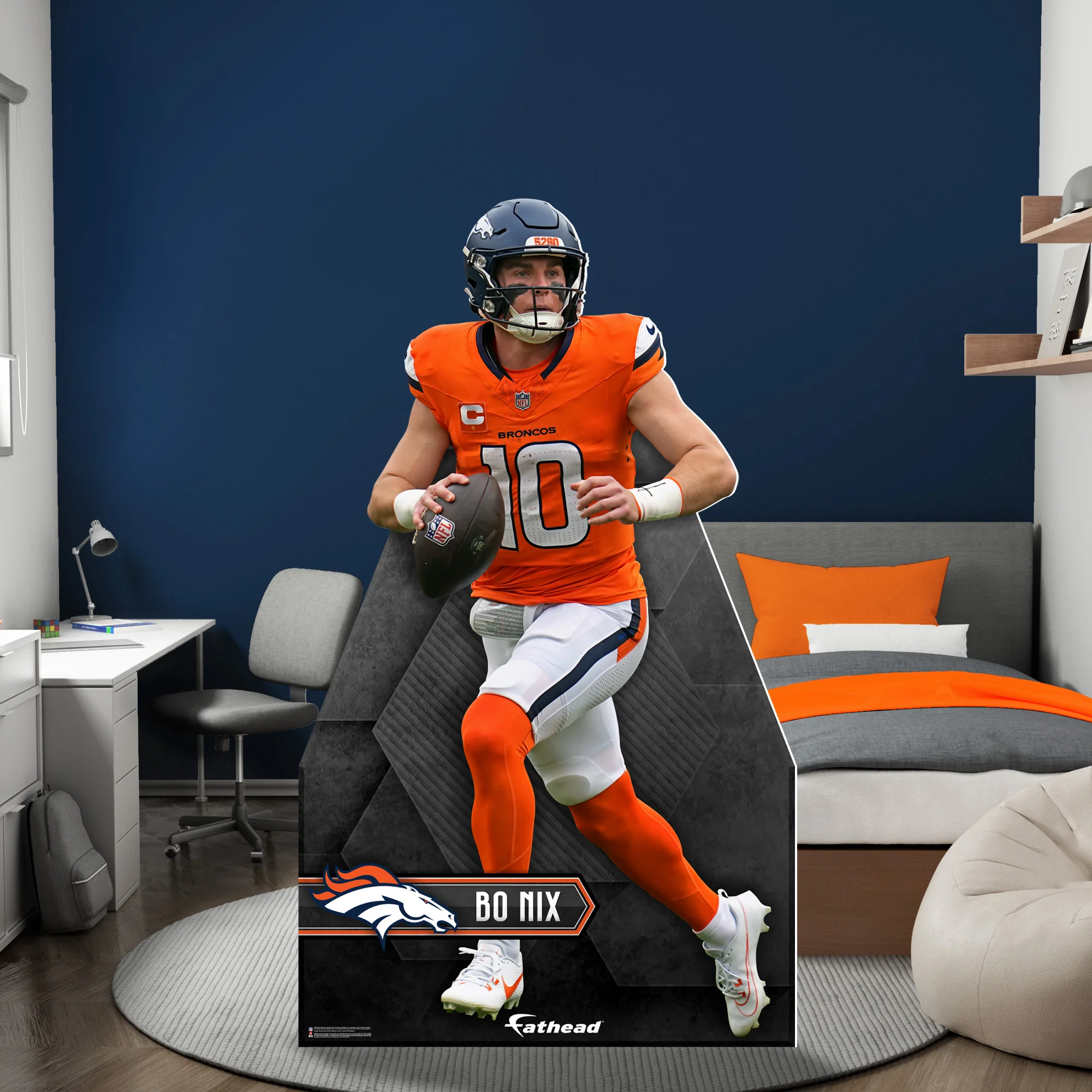 Bo Nix - Life-Size Stand Out - Official NFL - Denver Broncos - Foam Core Cutout