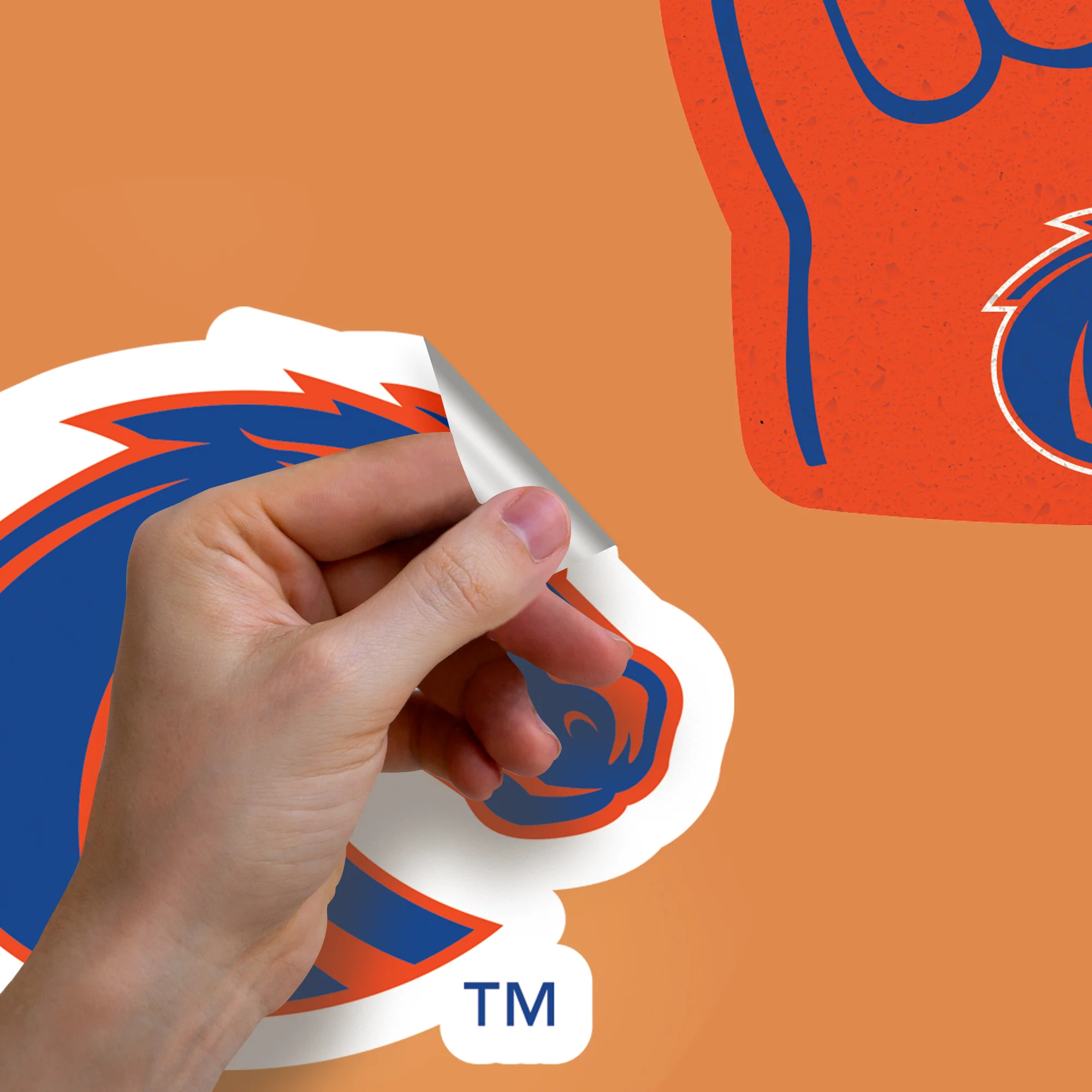 Boise State Broncos - RealBig Foam Finger Collection - Official NCAA - Reusable Vinyl Wall Decals - Image 5