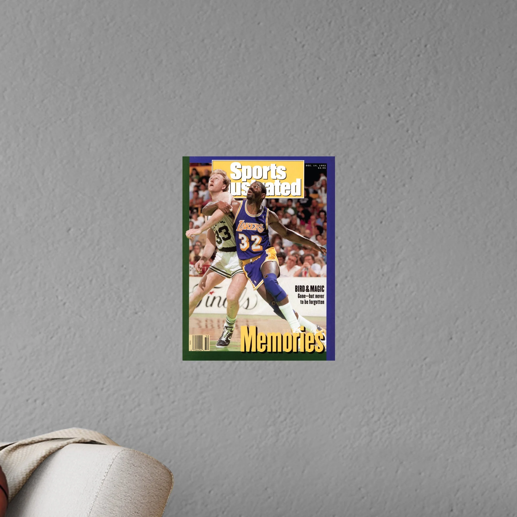 Boston Celtics and Los Angeles Lakers - December 1992 Sports Illustrated Cover - Peel & Stick Poster - Official NBA - Reusable Vinyl Wall Decal - Image 5