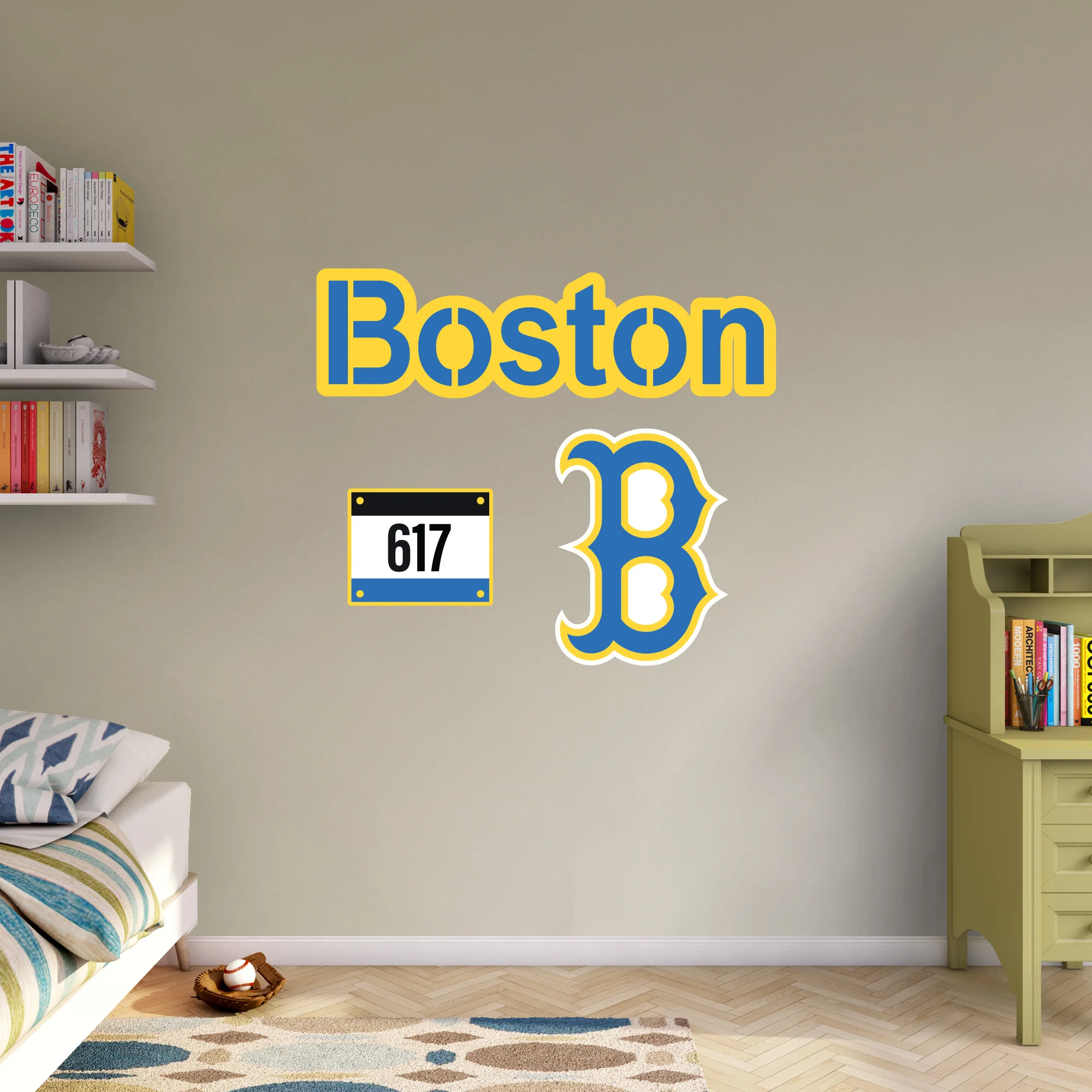 Boston Red Sox - RealBig City Connect Logo Collection - Official MLB - Reusable Vinyl Wall Decals #2 - Image 2
