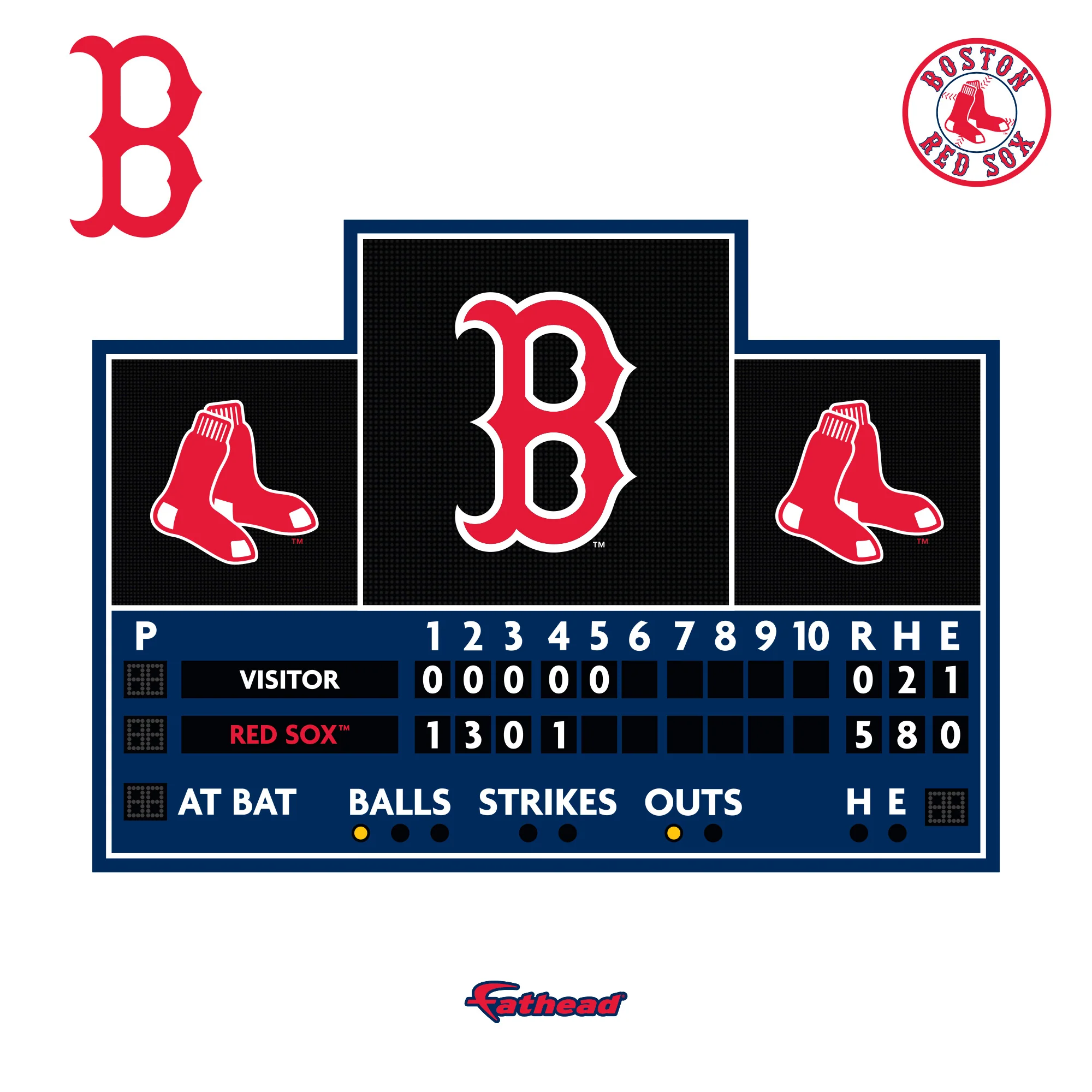 Boston Red Sox - RealBig Scoreboard Collection - Official MLB - Reusable Vinyl Wall Decals - Image 8