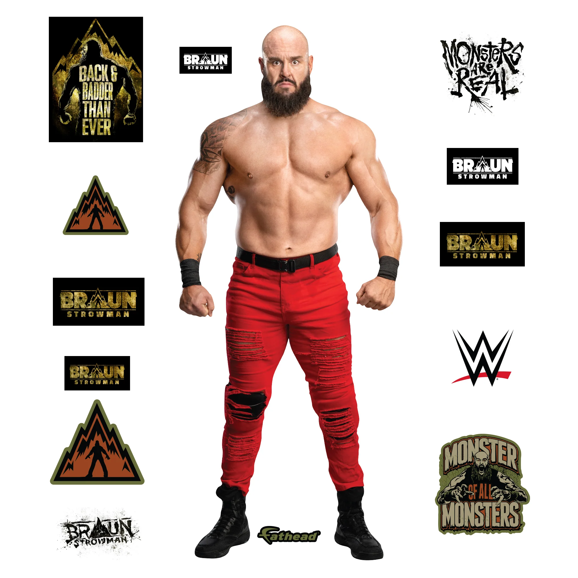 Braun Strowman - RealBig Collection - Official WWE - Reusable Vinyl Wall Decals #2 - Image 2