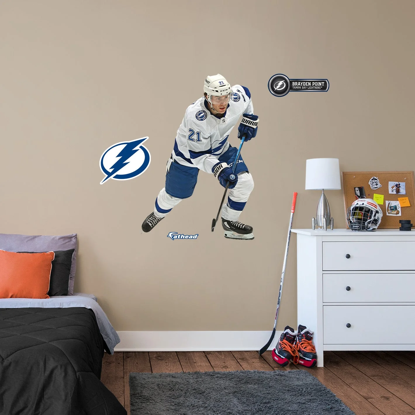 Brayden Point - RealBig Collection - Official NHL - Tampa Bay Lightning - Reusable Vinyl Wall Decals #2 - Image 5