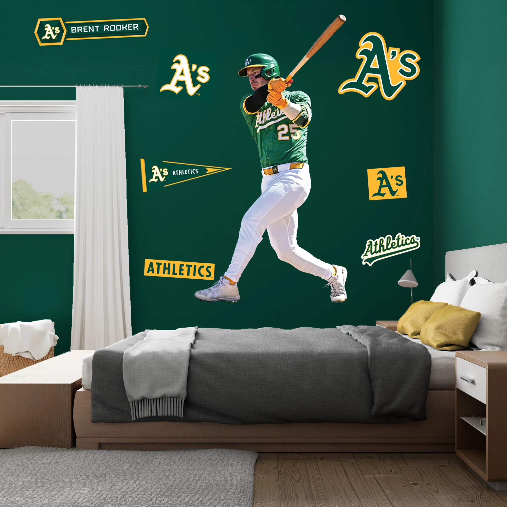 Brent Rooker - RealBig Collection - Official MLB - Athletics - Reusable Vinyl Wall Decals - Image 3