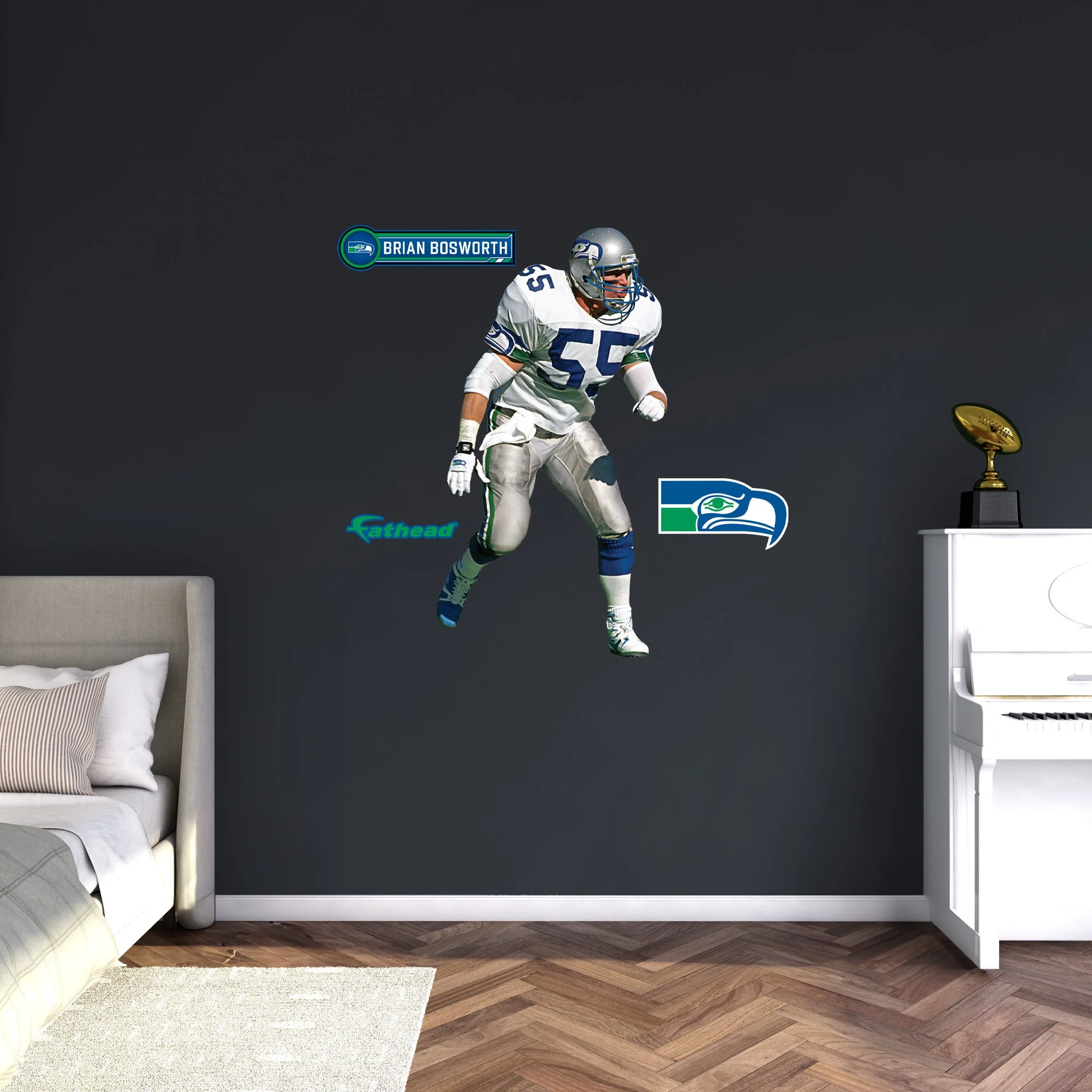 Brian Bosworth - RealBig Legend Collection - Official NFL - Seattle Seahawks - Reusable Vinyl Wall Decals - Image 5