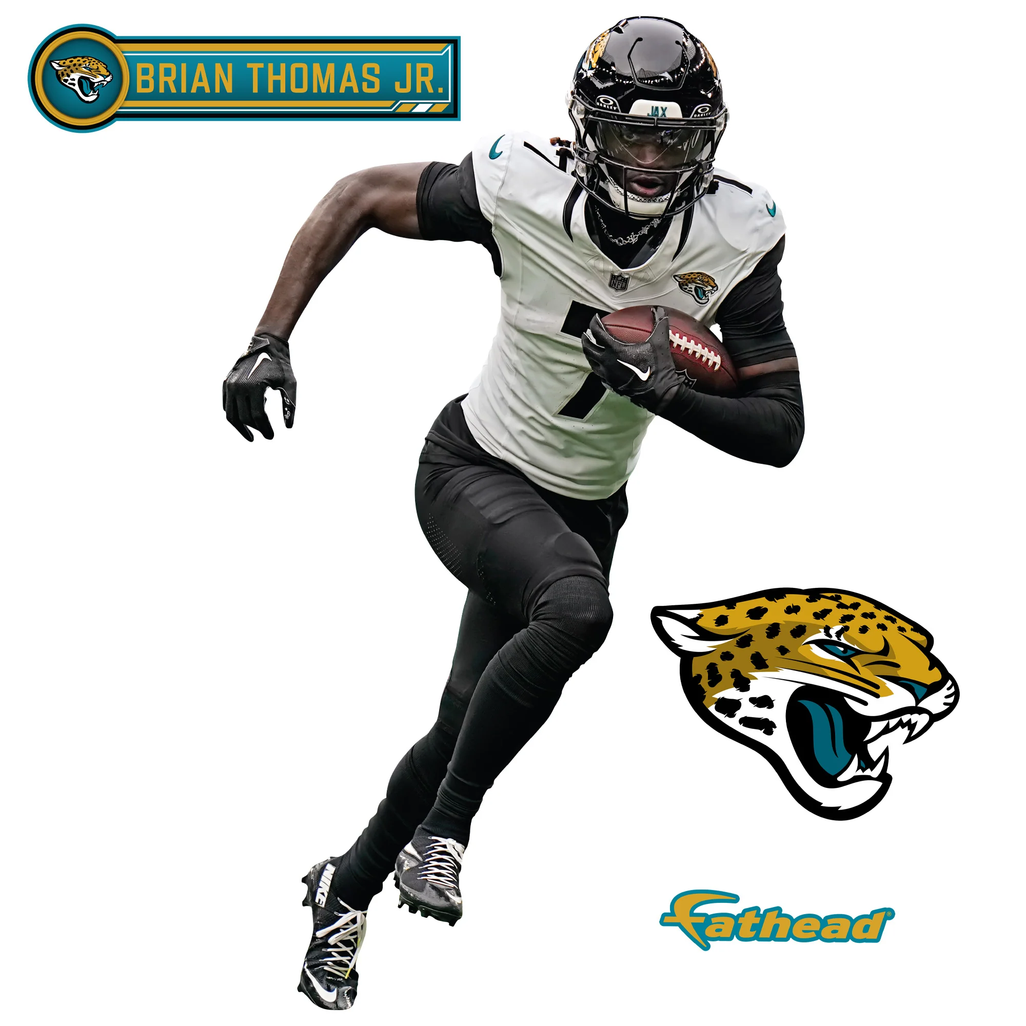 Brian Thomas Jr. - RealBig Collection - Official NFL - Jacksonville Jaguars - Reusable Vinyl Wall Decals - Image 5