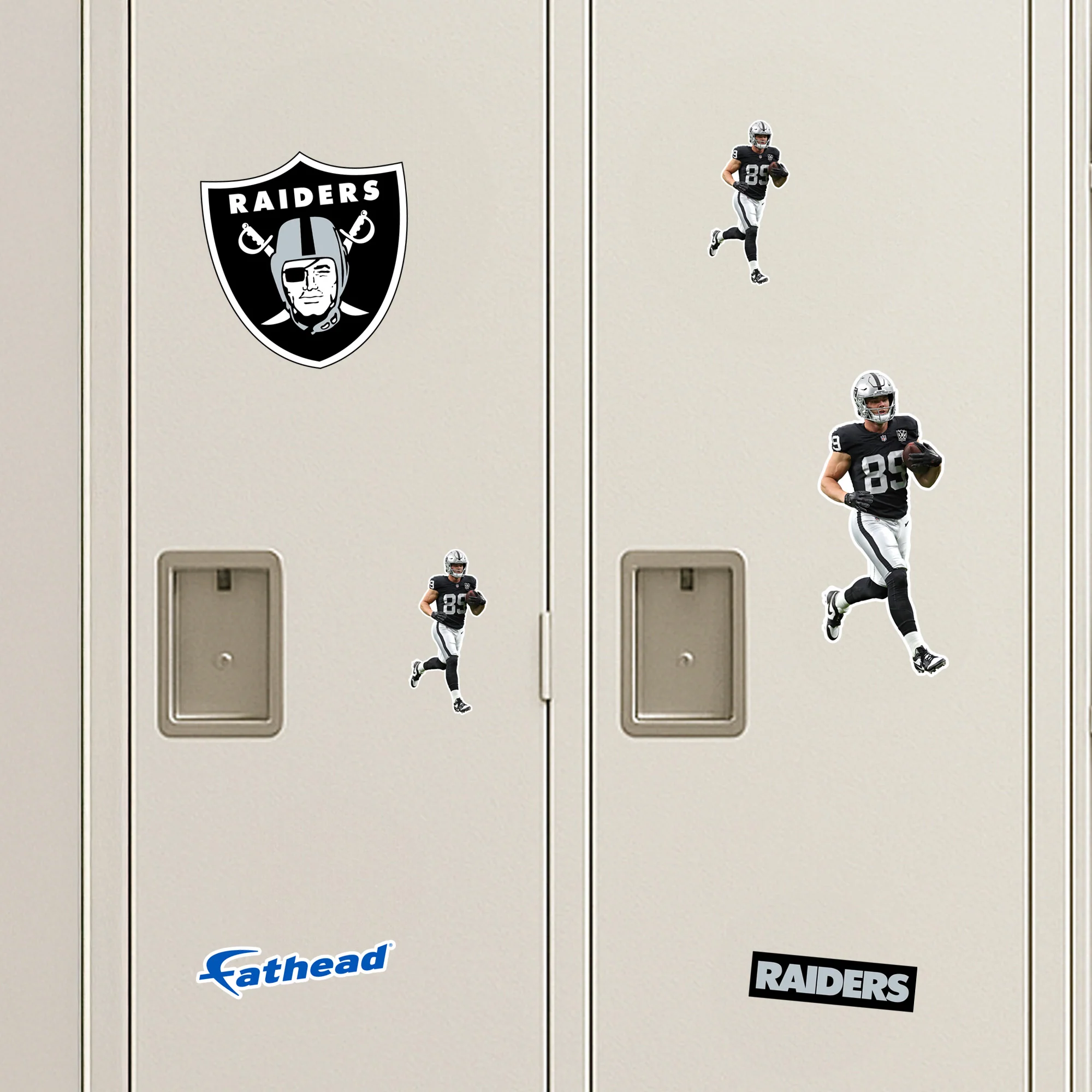 Brock Bowers - 5 Minis (Mixed Sizes) - Official NFL - Las Vegas Raiders - Reusable Vinyl Decals - Image 2