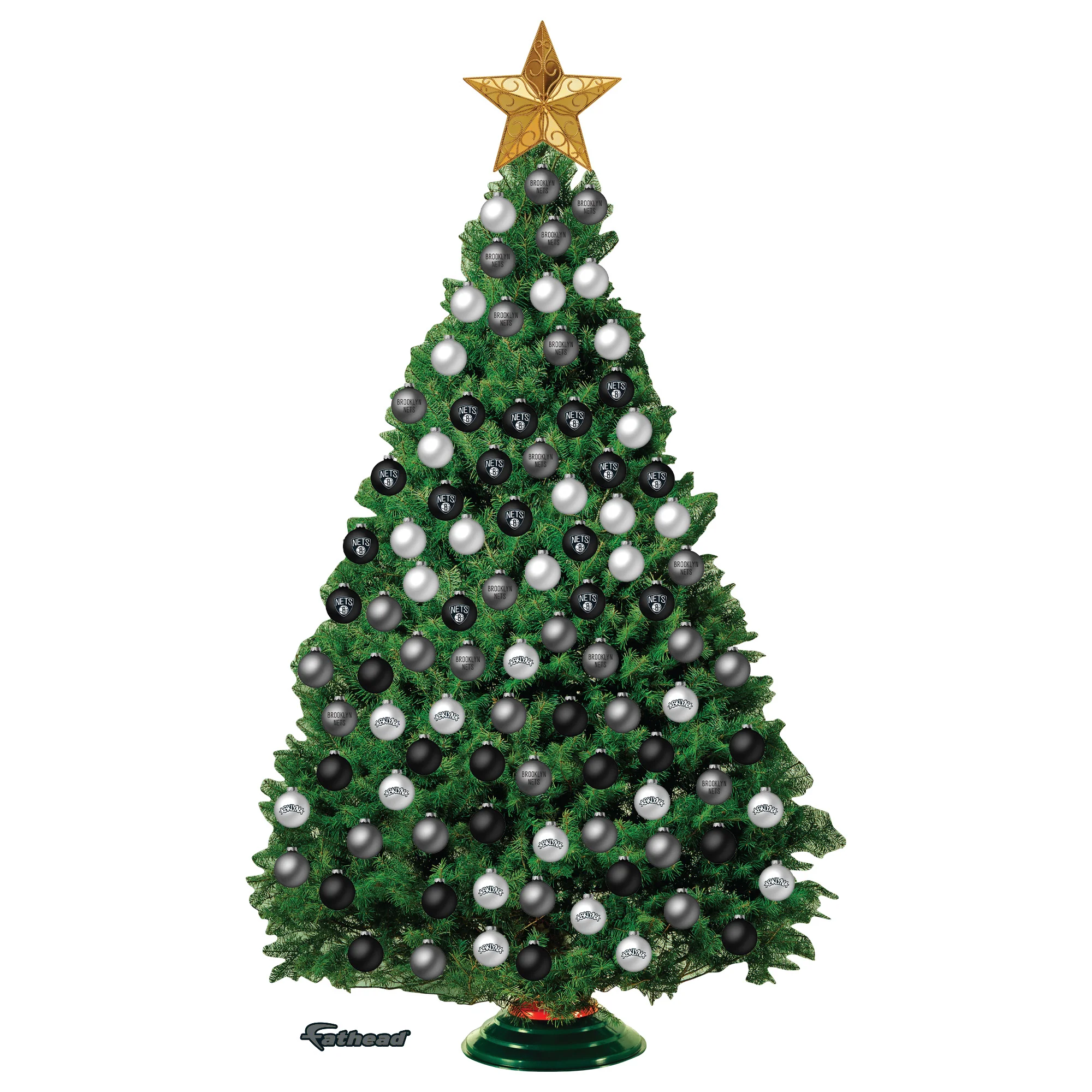 Brooklyn Nets - Decorate Your Own Christmas Tree - Official NBA - Reusable Vinyl Wall Decals - Image 4